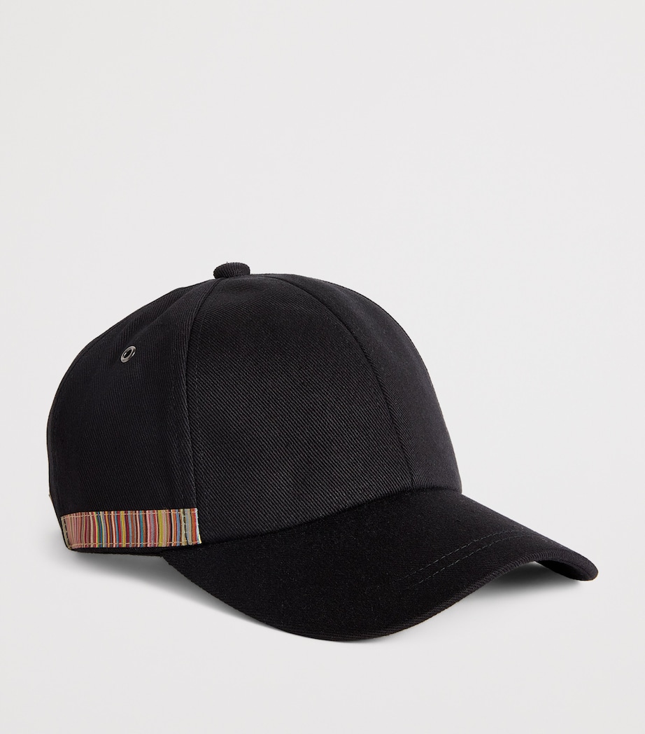 Signature Stripe Baseball Cap 79_BLACK Image 2