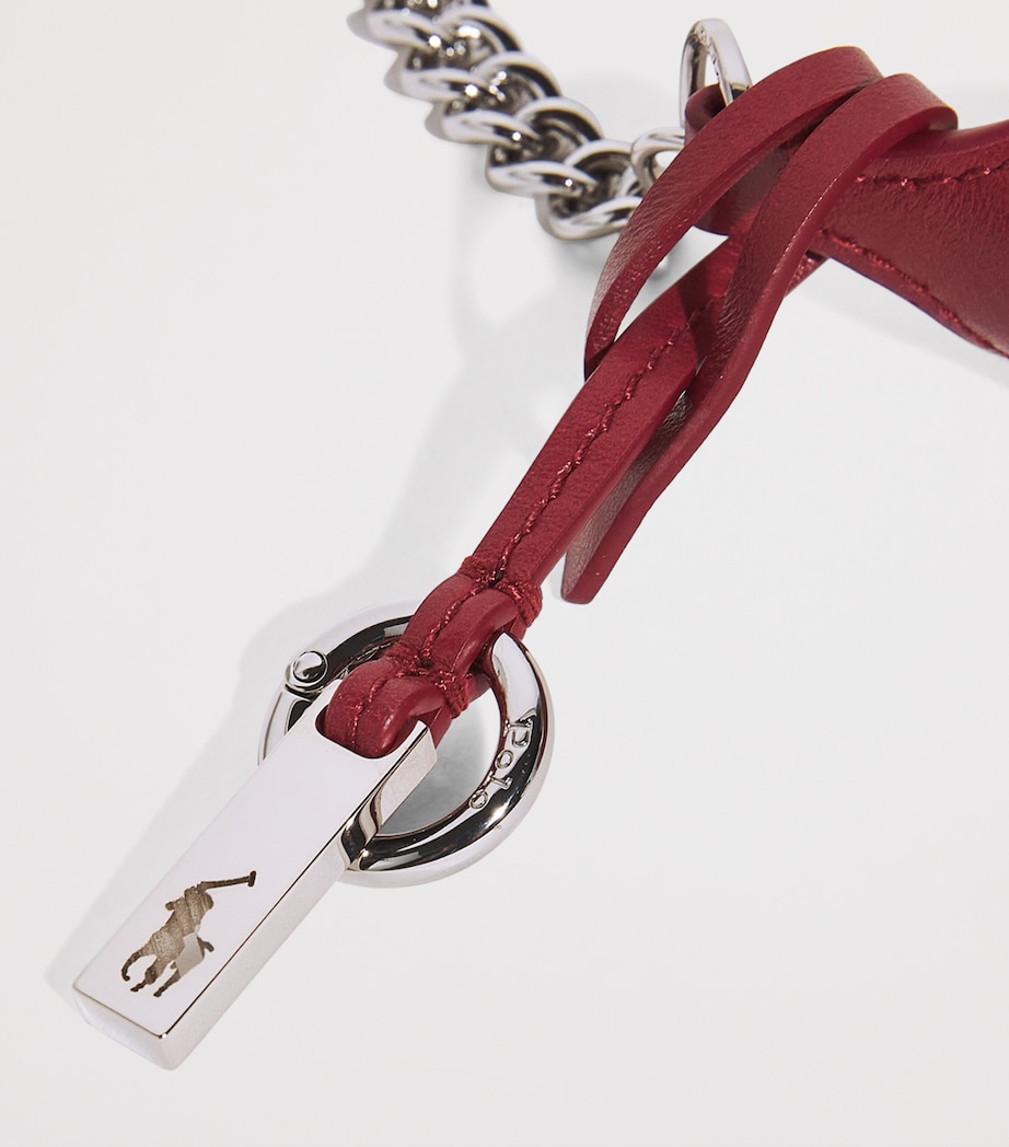 Small Leather ID Shoulder Bag POMEGRANATE Image 6