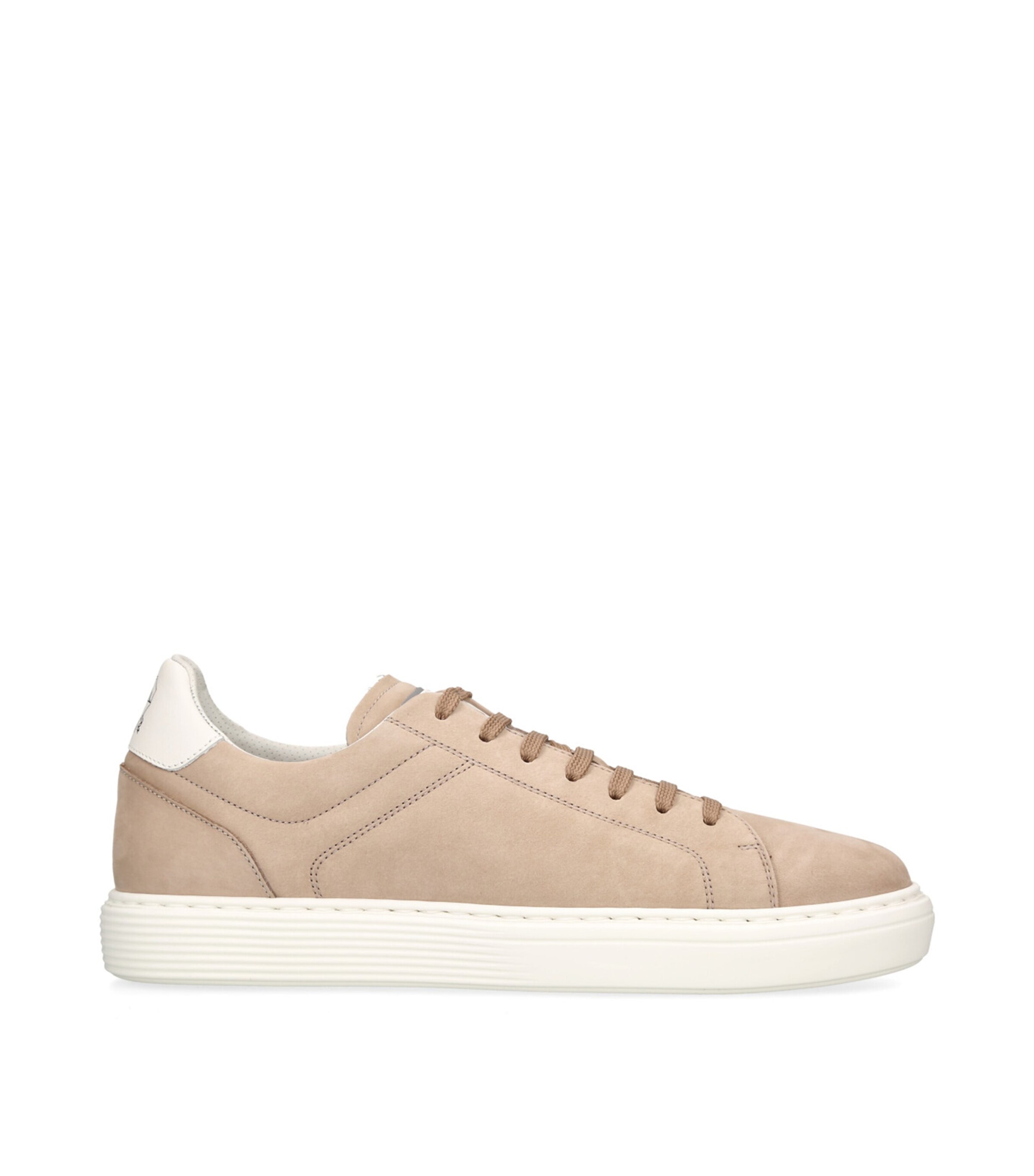 Brunello Cucinelli Suede Tennis Sneakers Taupe Image 1