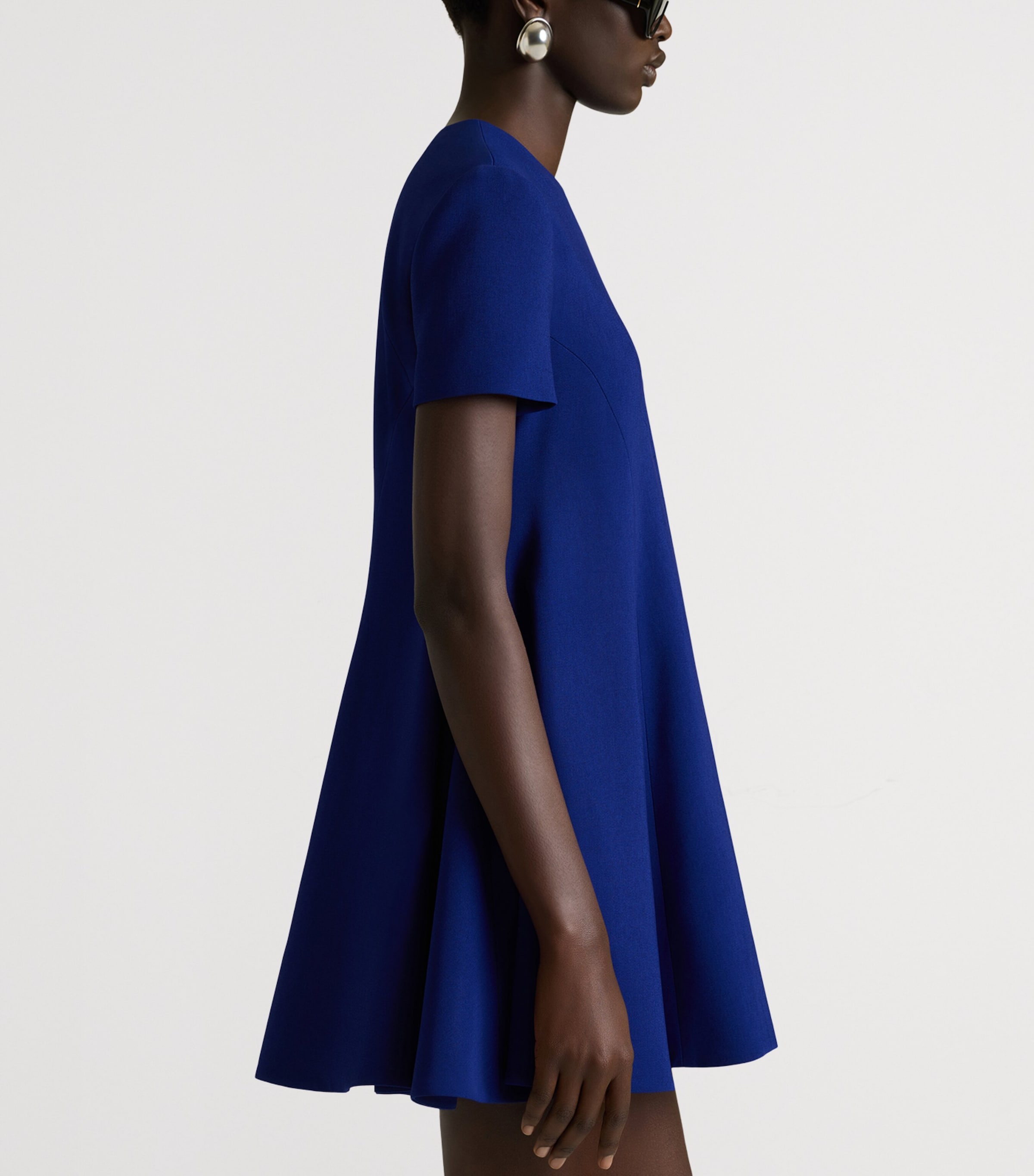 Givenchy Womens Round-Neck Flared Mini Dress Image 3
