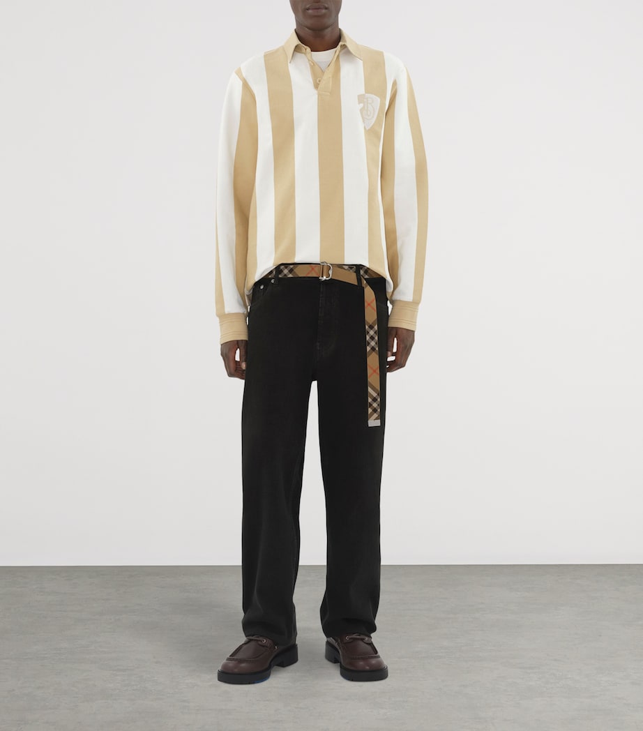 Woven Check Belt SAND Image 3