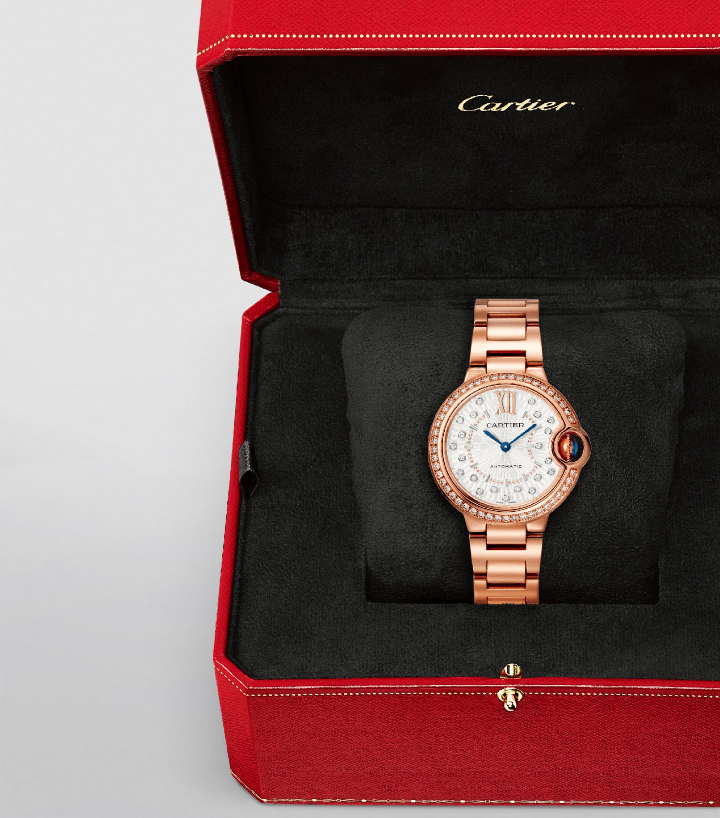 Cartier Rose Gold and Diamond Ballon Bleu de Cartier Watch 33mm Rose Gold Image 9