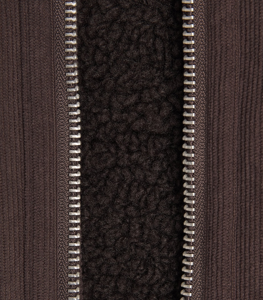 Wax London Mens Corduroy Reversible Killick Jacket Chocolate Brown Image 6