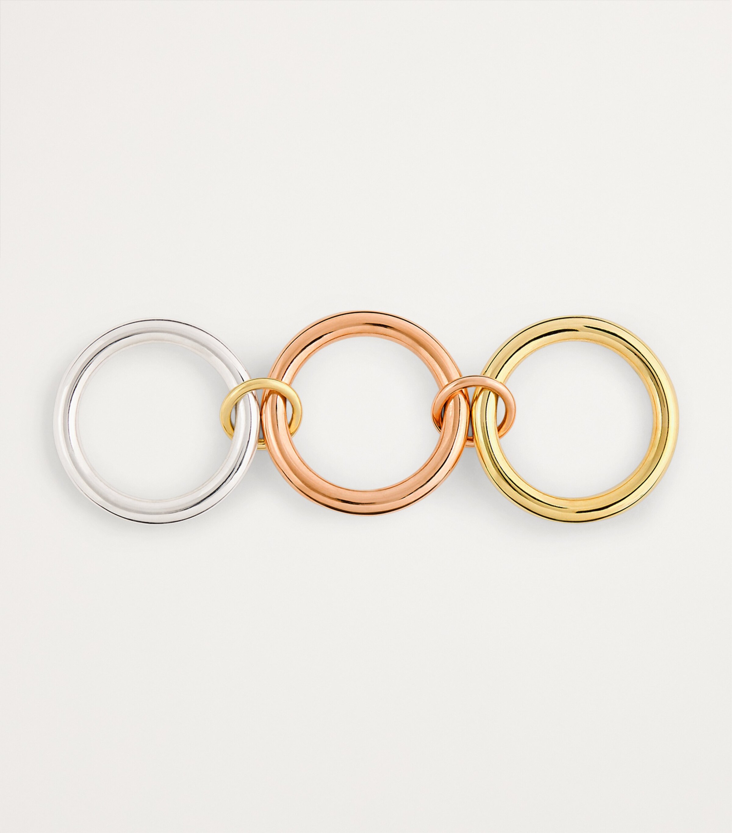 Sterling Silver and Mixed Gold Mercury Ring STERLING SILVER Image 3