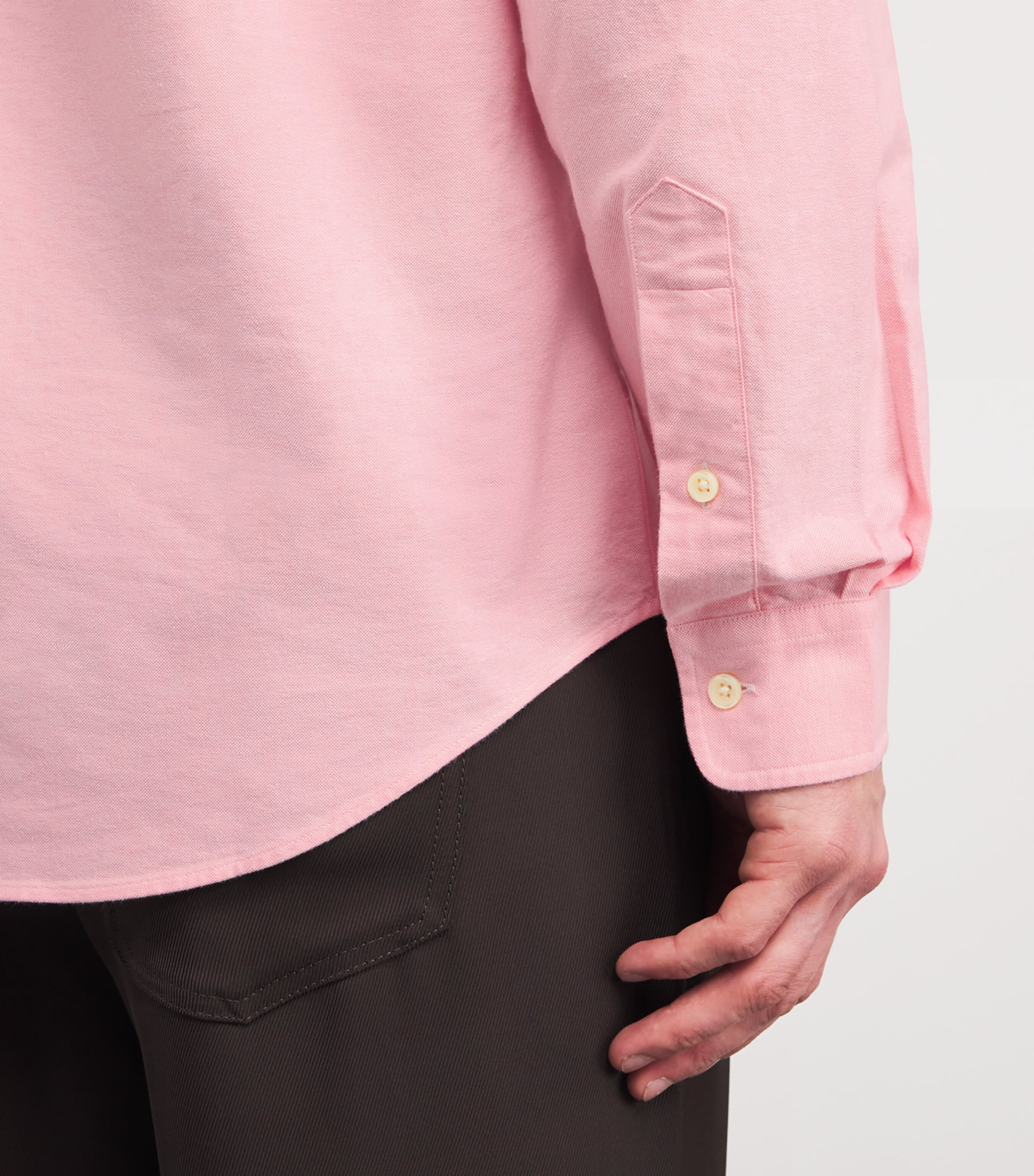 Cotton Polo Pony Oxford Shirt PINK Image 6