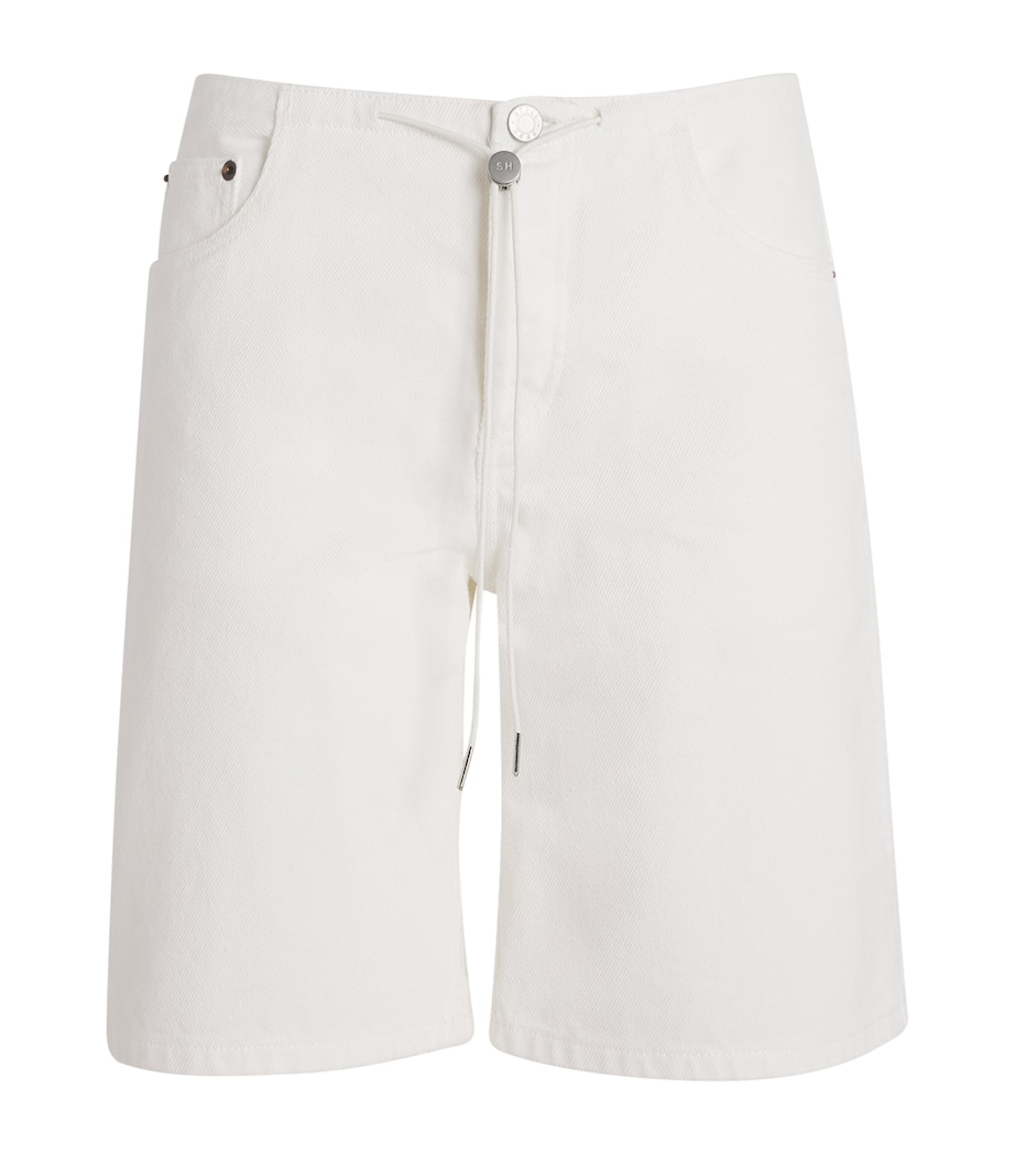 STILL HERE Womens Cool Denim Shorts Milk Image 1