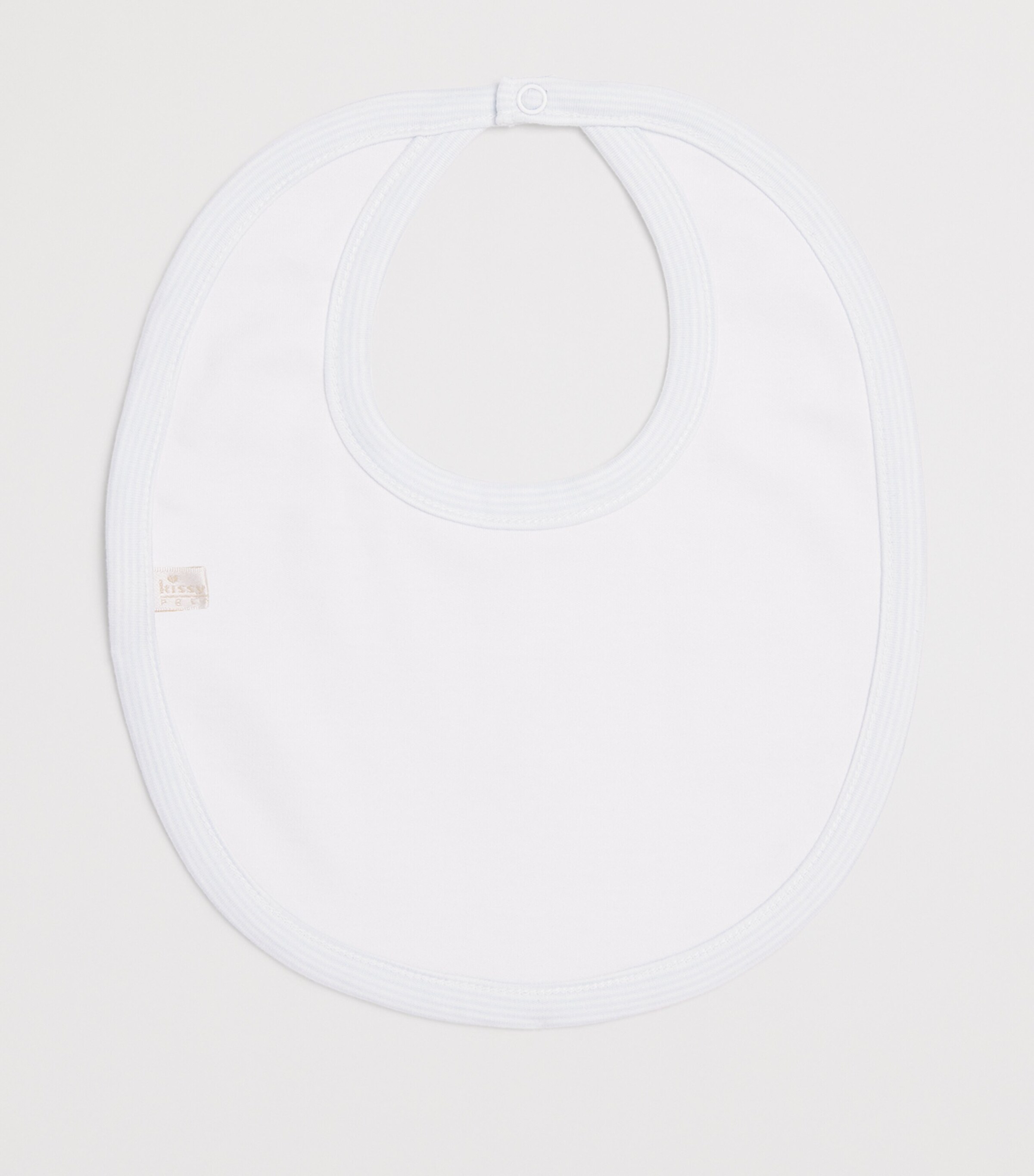 Kissy Kissy Pima Cotton Embroidered Bib Blue Image 2