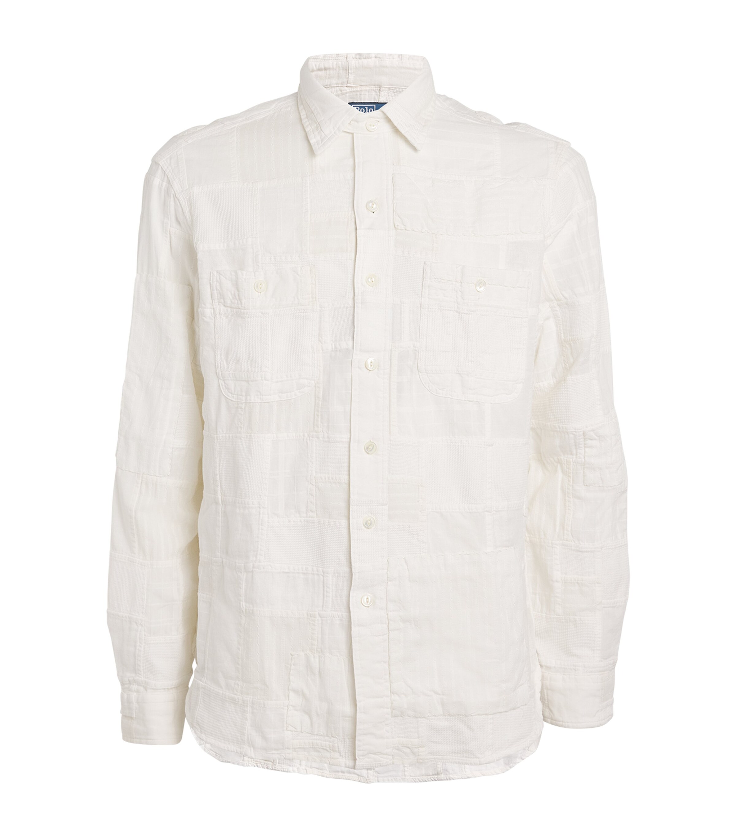 POLO RALPH LAUREN COTTON-LINEN PATCHWORK SHIRT 