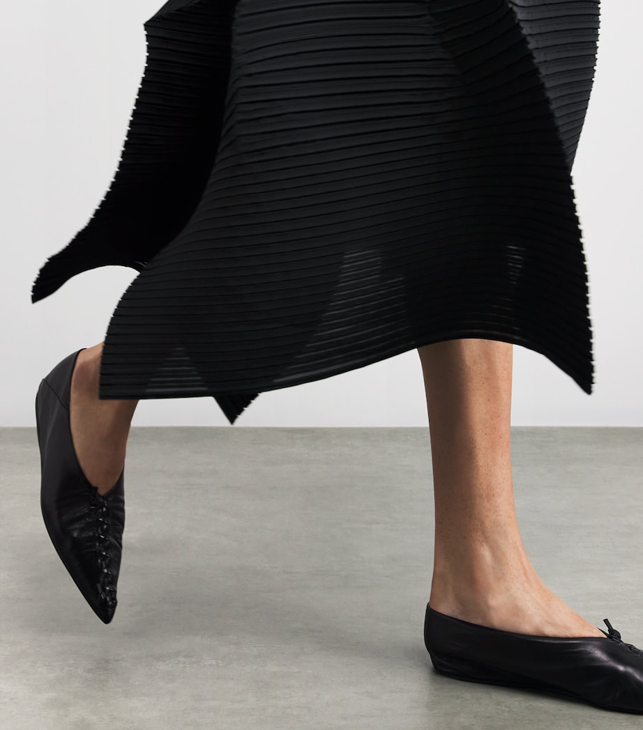 Fold Pleats Maxi Dress BLACK Image 4