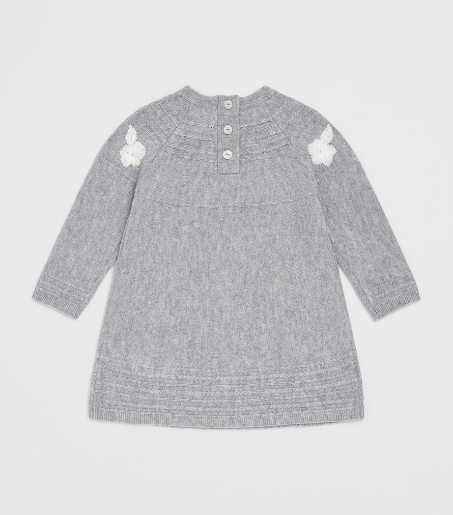 Tartine et Chocolat Knitted Embroidered Dress (3 Months-4 Years) Chiné Moyen Image 2