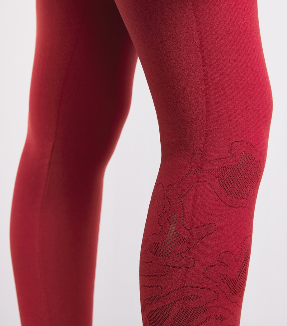 Net-Panel Rose Leggings 3244 CRIMSON Image 3