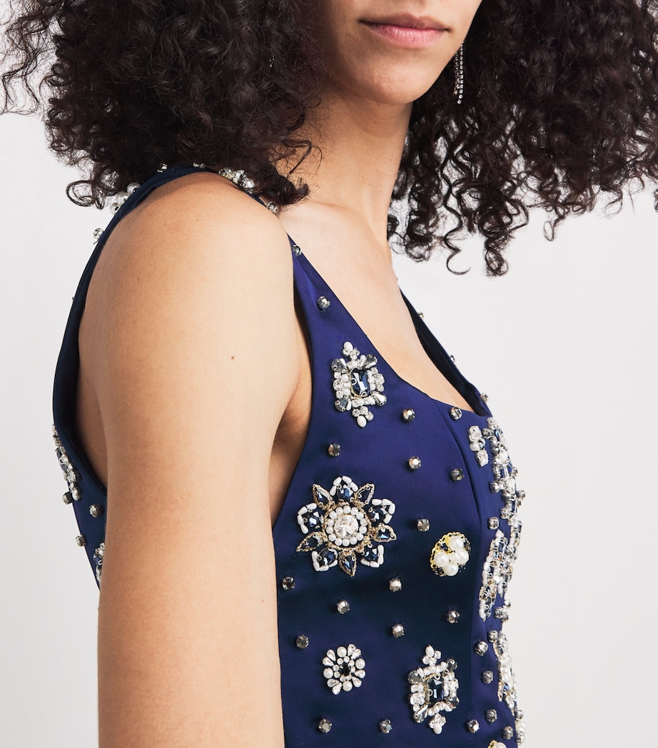 Embellished Lilliana Crop Top B401 MIDNIGHT BLUE Image 6