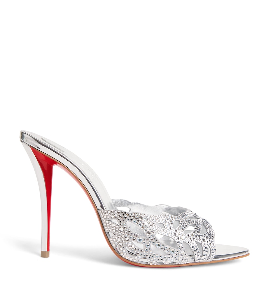 Christian Louboutin Womens Lasera Strass Mule Leather Mules 100 Image 1