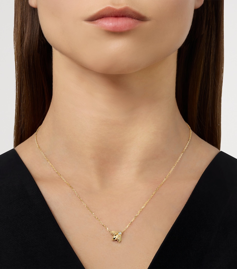 Yellow Gold and Diamond Bee de Chaumet Pendant Necklace YELLOW GOLD Image 2