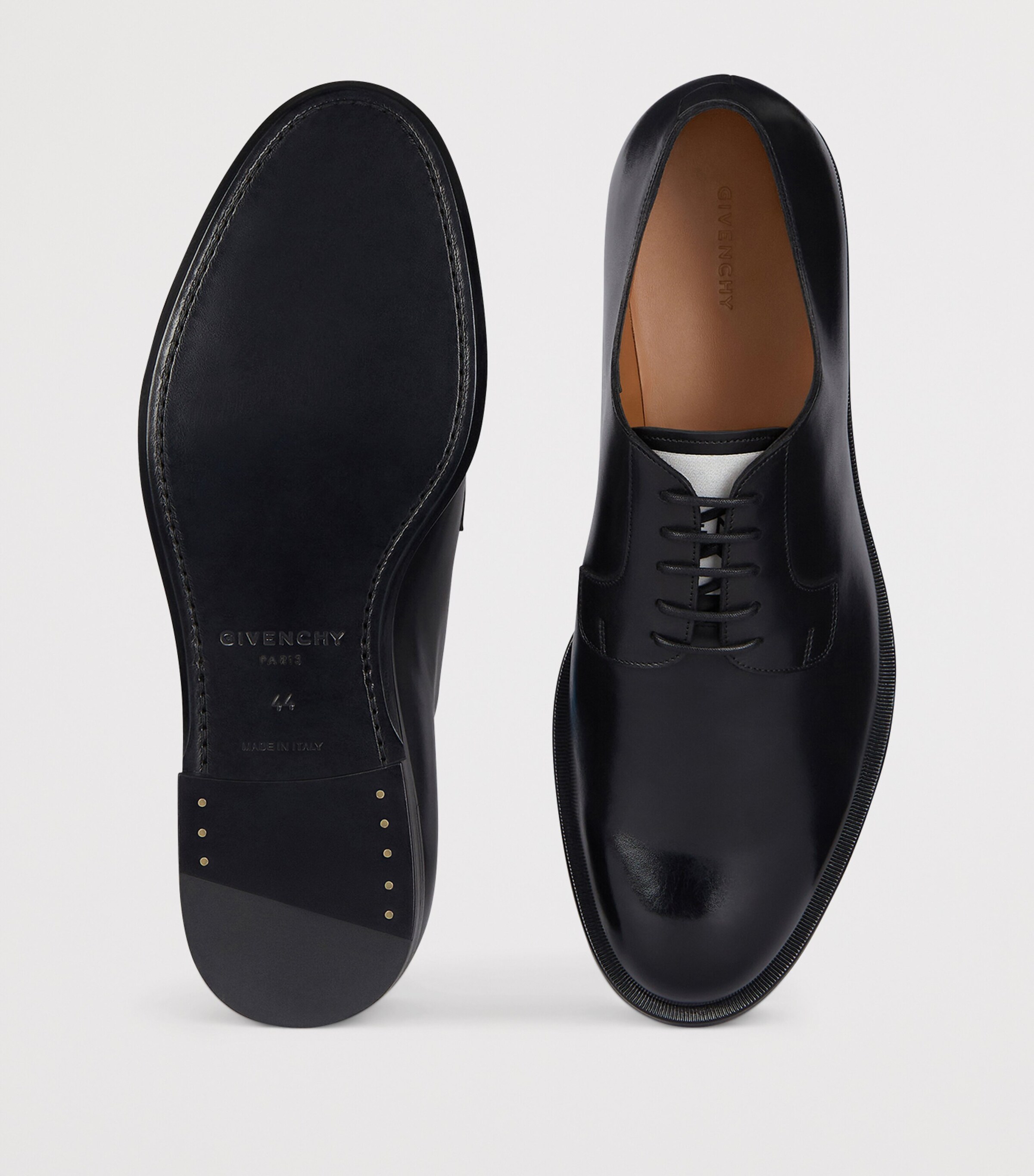 Leather Derby Shoes BLACK Image 4