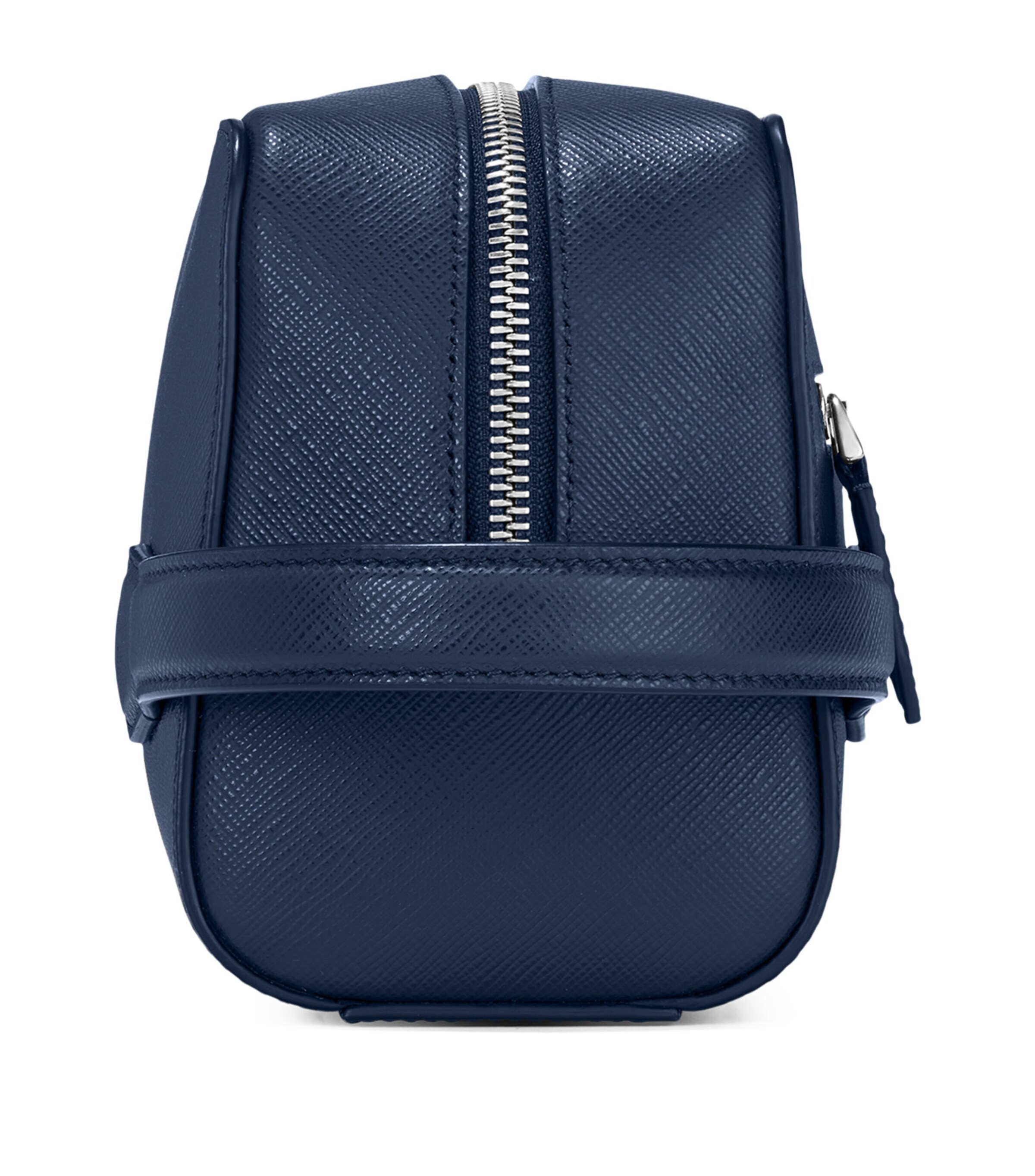 Leather Sartorial Wash Bag INK BLUE Image 3