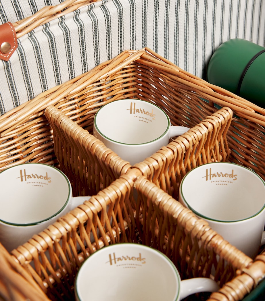Harrods Fitted Picnic Hamper for 4 Brown Image 5