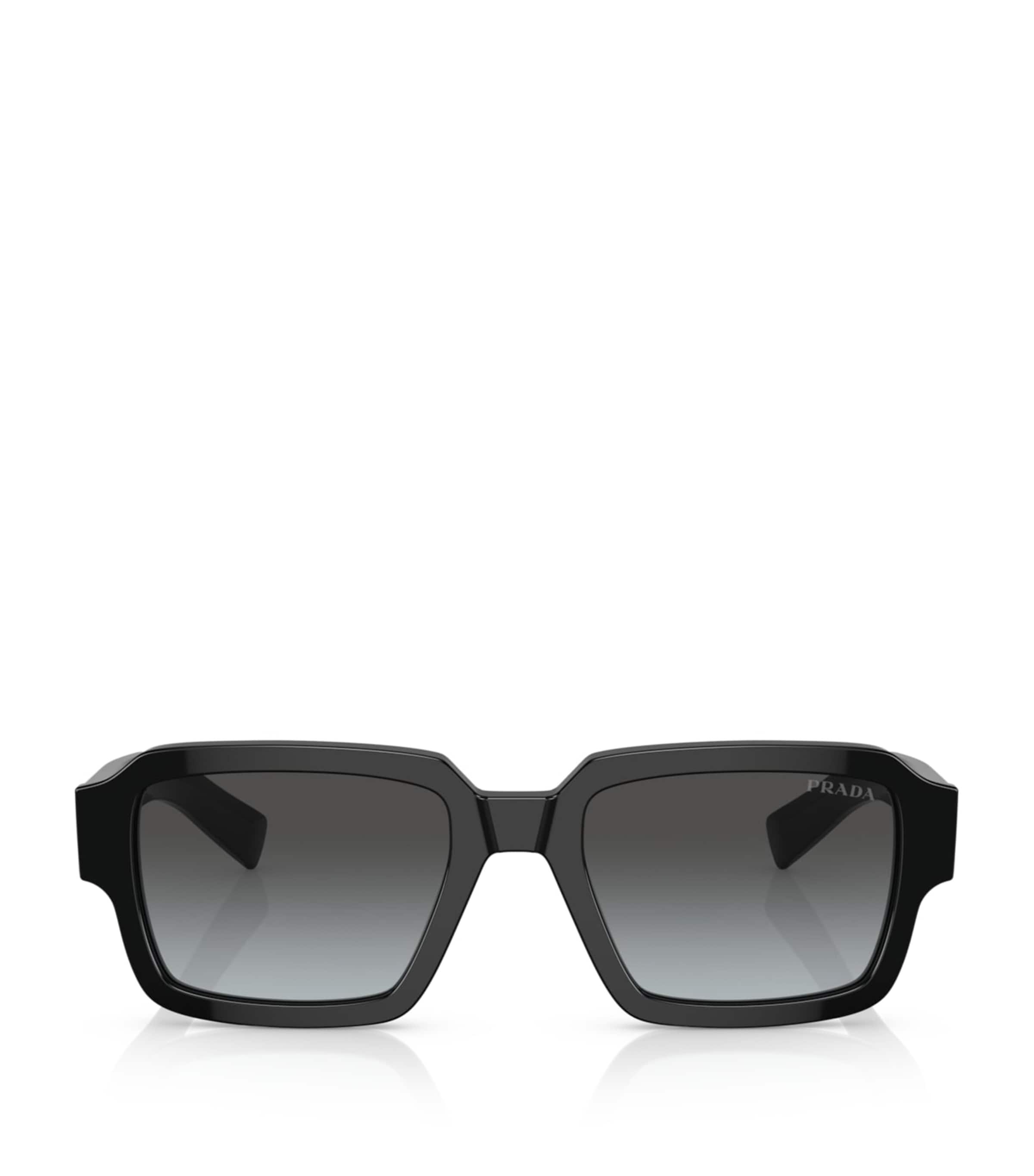 Prada Acetate Square Sunglasses Black Image 1