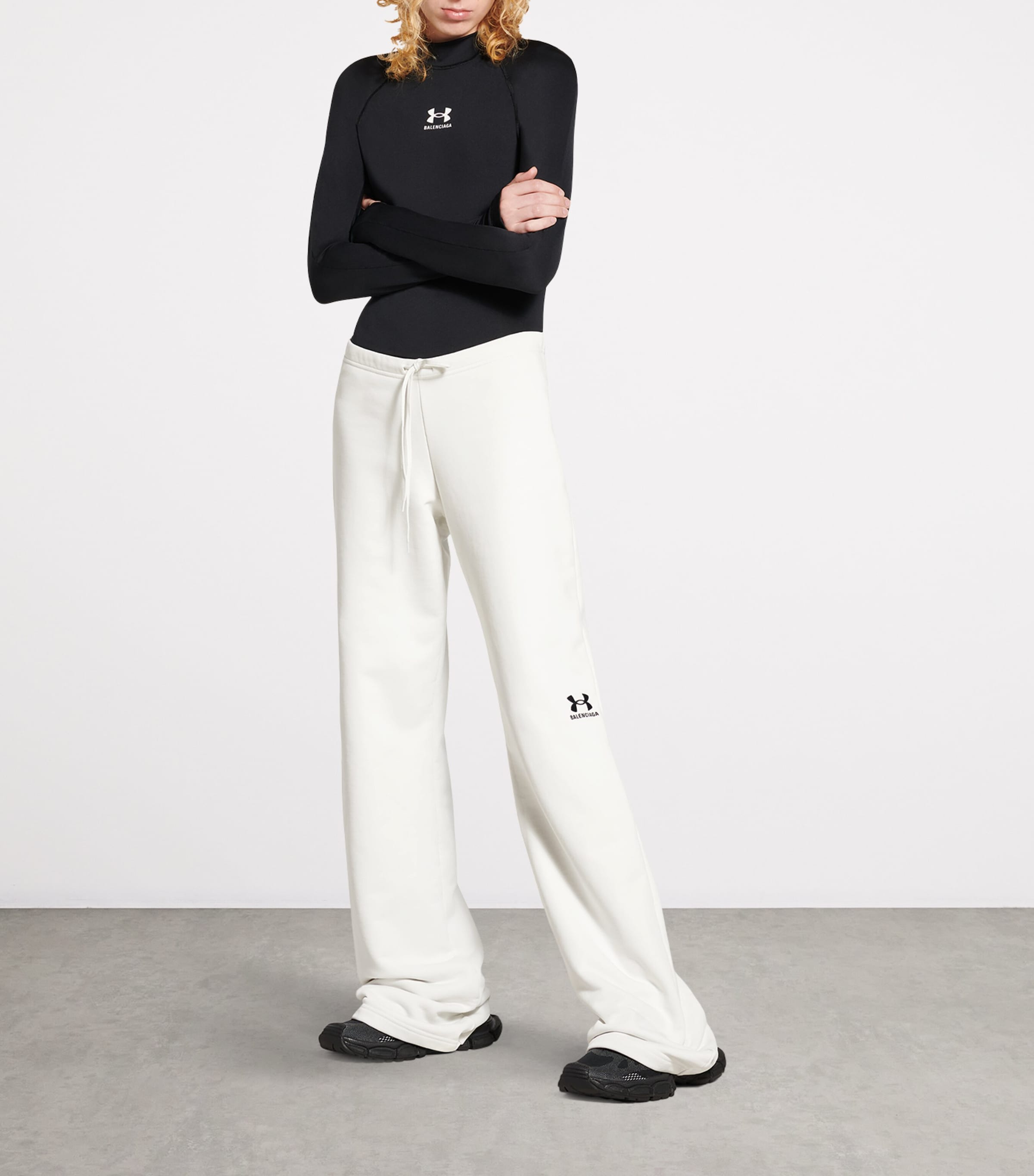 Balenciaga White x Under Armour Cotton Jersey Sweatpants | Harrods US