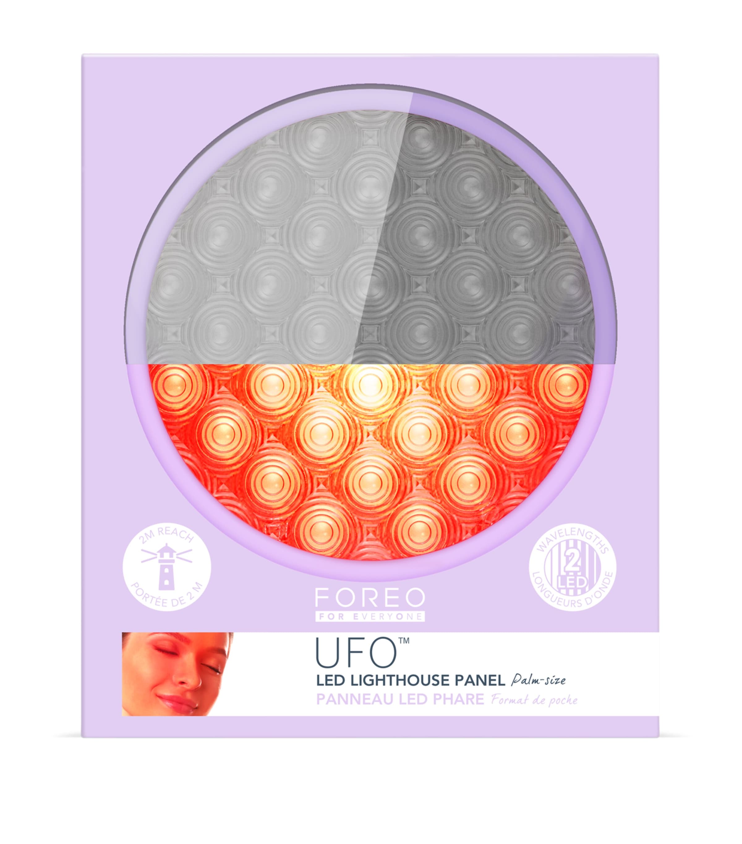 Foreo Palm-Size UFO LED Lighthouse Panel Lilac Image 3