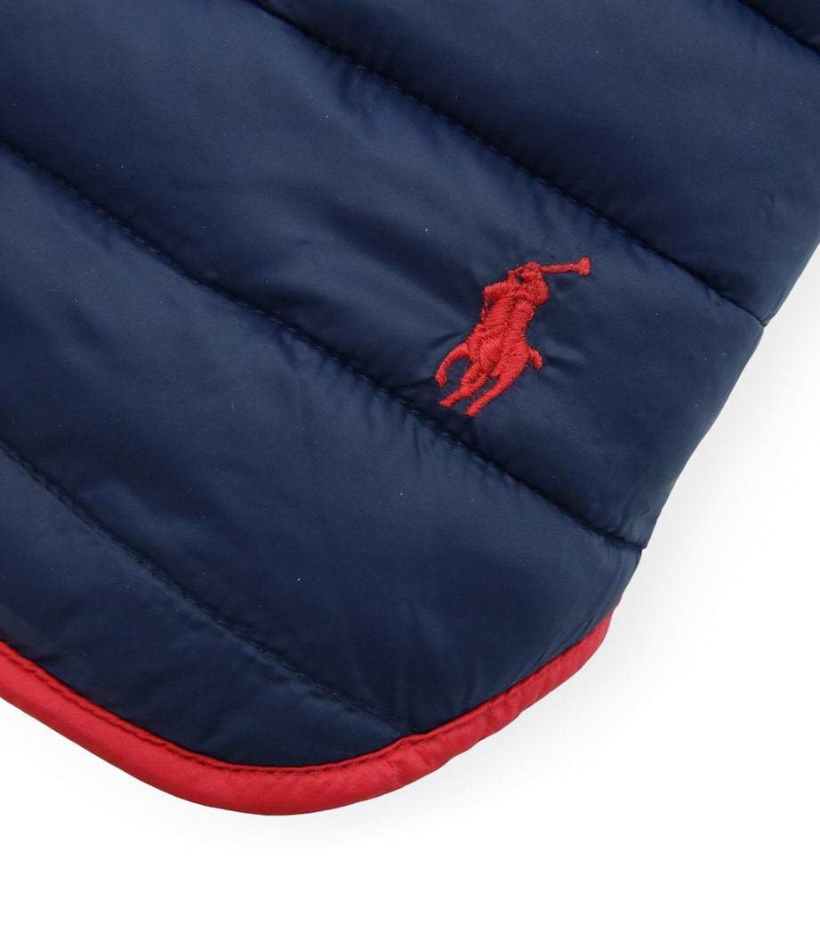 Reversible Puffer Dog Jacket (S) RED/HUNTER NAVY Image 8