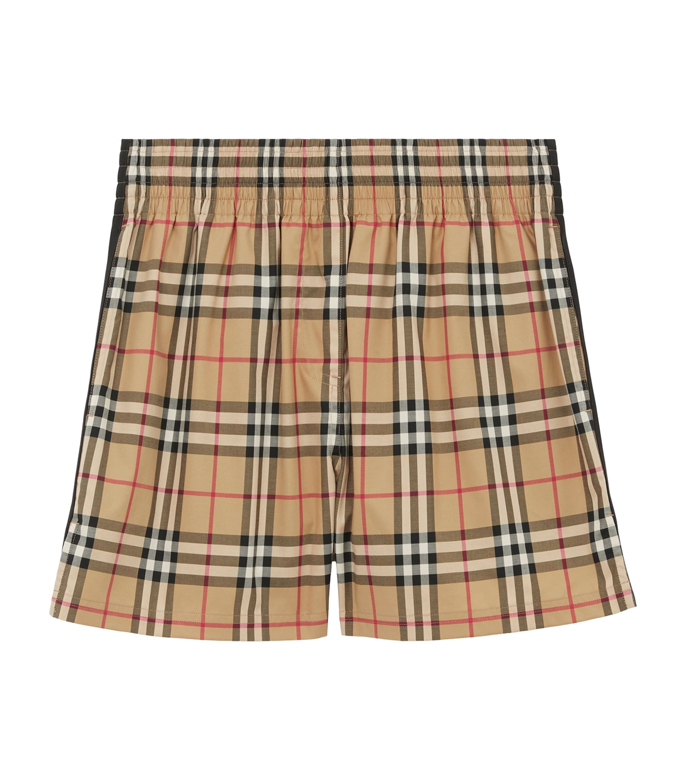 Burberry Stretch-cotton Check Shorts In Multi