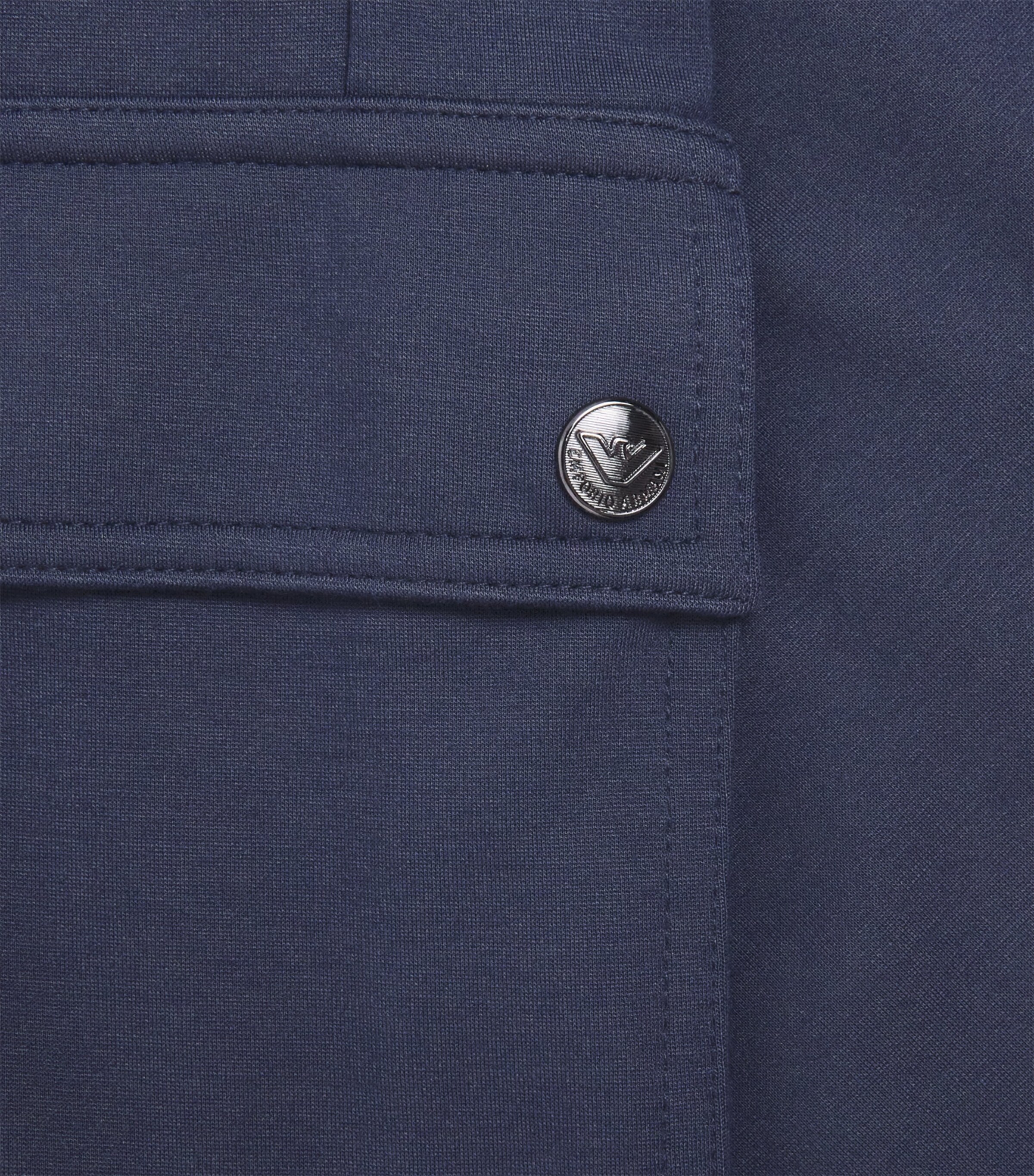Emporio Armani Kids Jersey Cargo Trousers (4-14 Years) Odyssey Gray Image 2