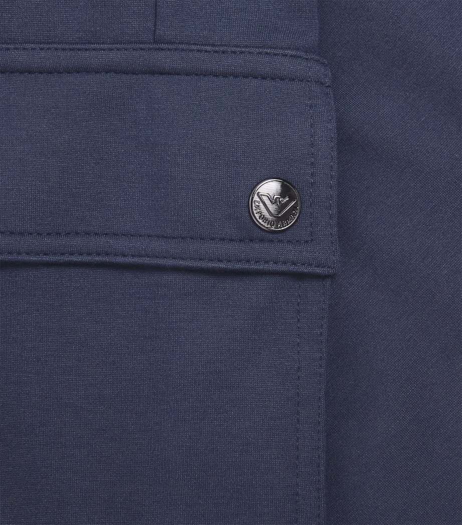 Emporio Armani Kids Jersey Cargo Trousers (4-14 Years) Odyssey Gray Image 2