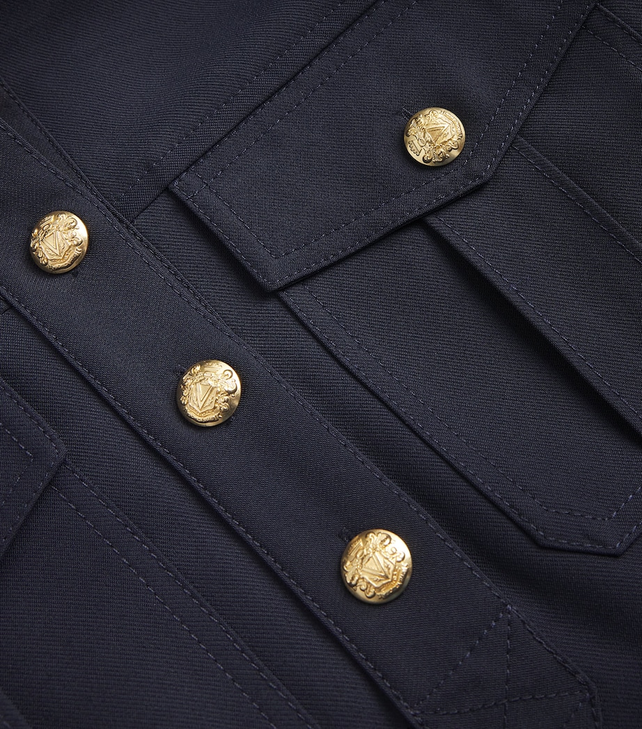 Button-Detail Colvin Shirt NAVY Image 5