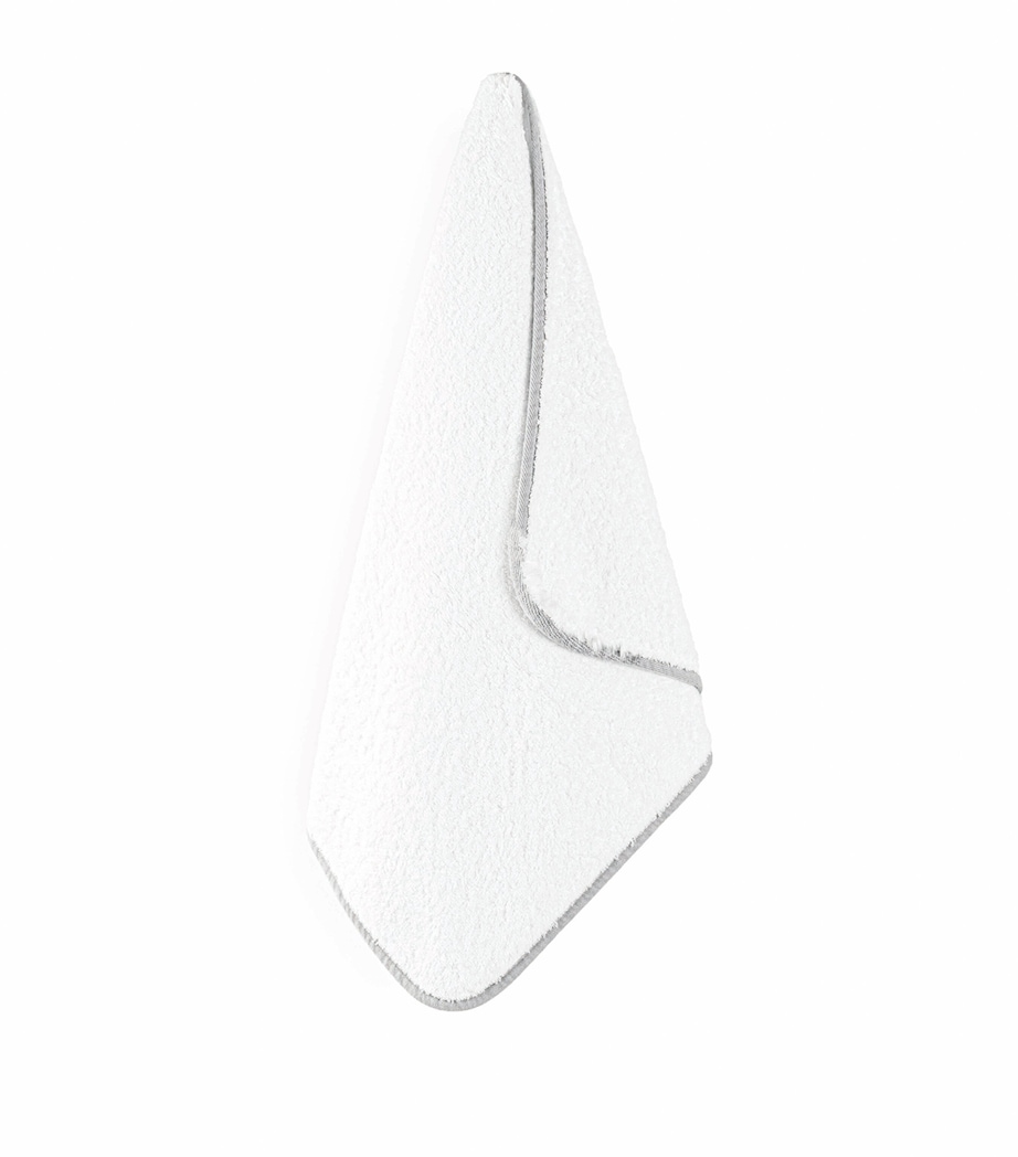 Cotton Portobello Bath Towel (70cm x 140cm) WHITE/LUREX SILVER Image 1