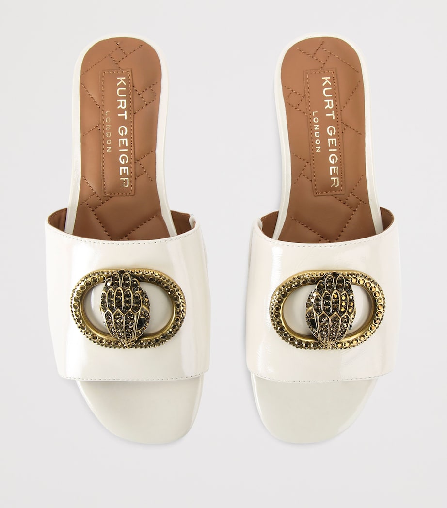 Patent Leather Chelsea Flat Sandals BONE Image 3