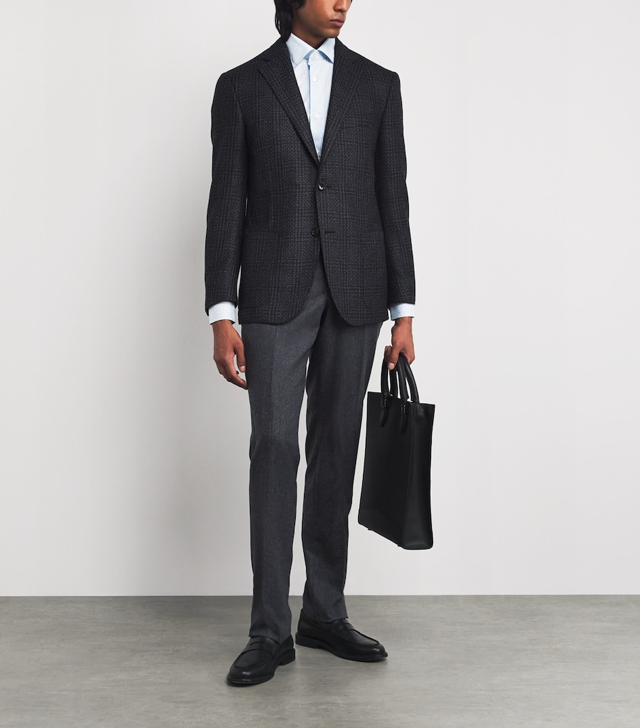 Cotton Melange Stripe Shirt LIGHT BLUE Image 2