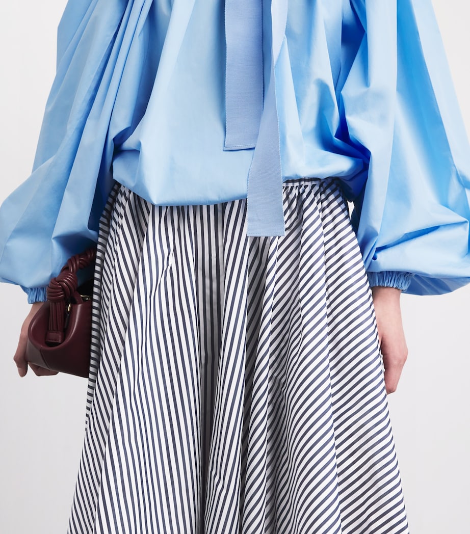 Patou Womens Stripe Midi Skirt Offshore Stripe Image 3