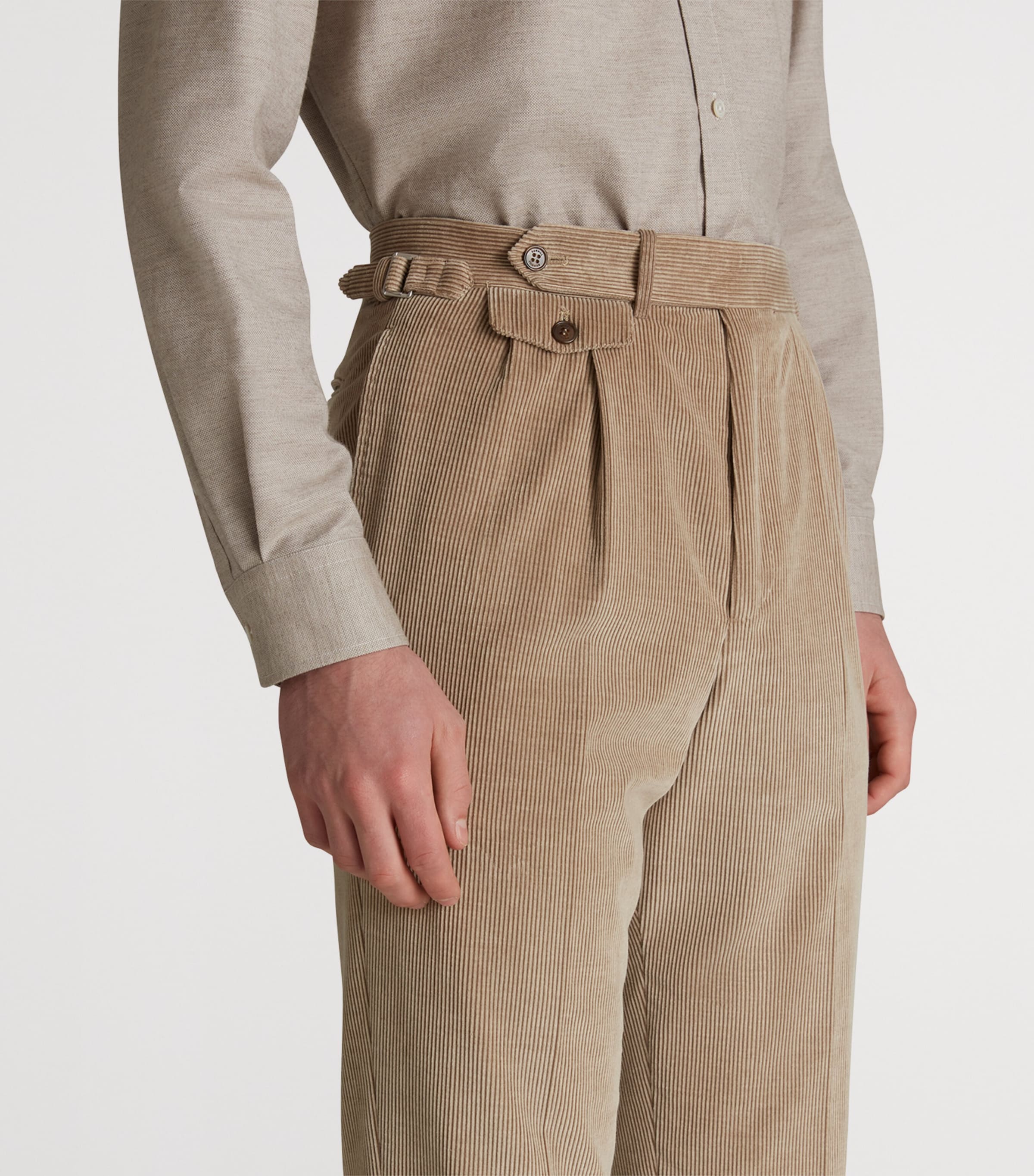 Cotton-Cashmere Corduroy Trousers 286SHADED BEIGE Image 5