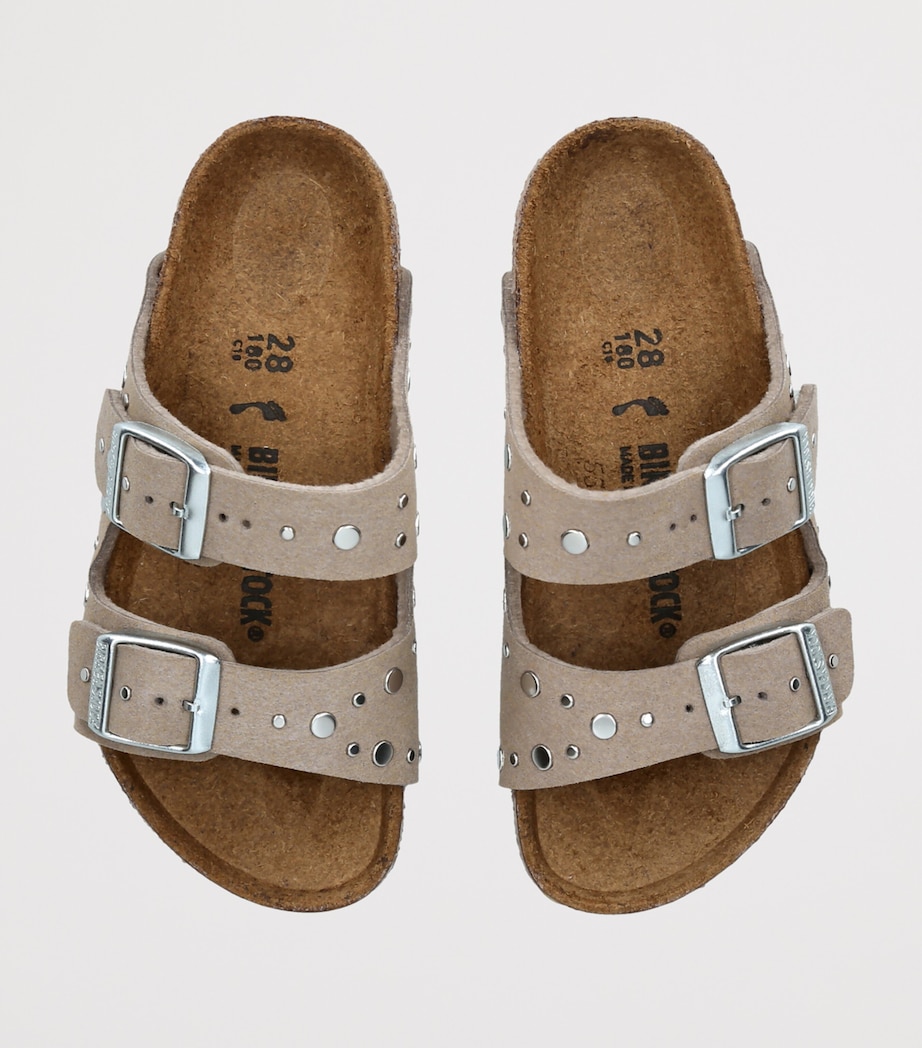 Birkenstock Suede Arizona Rivet-Detail Sandals Taupe Image 4