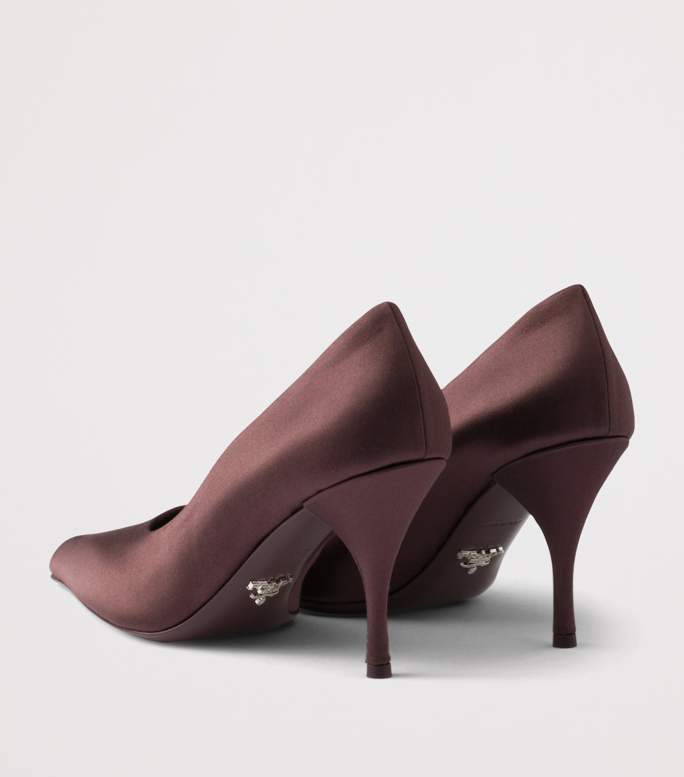 Prada Satin Pumps 85 Burgundy Image 5