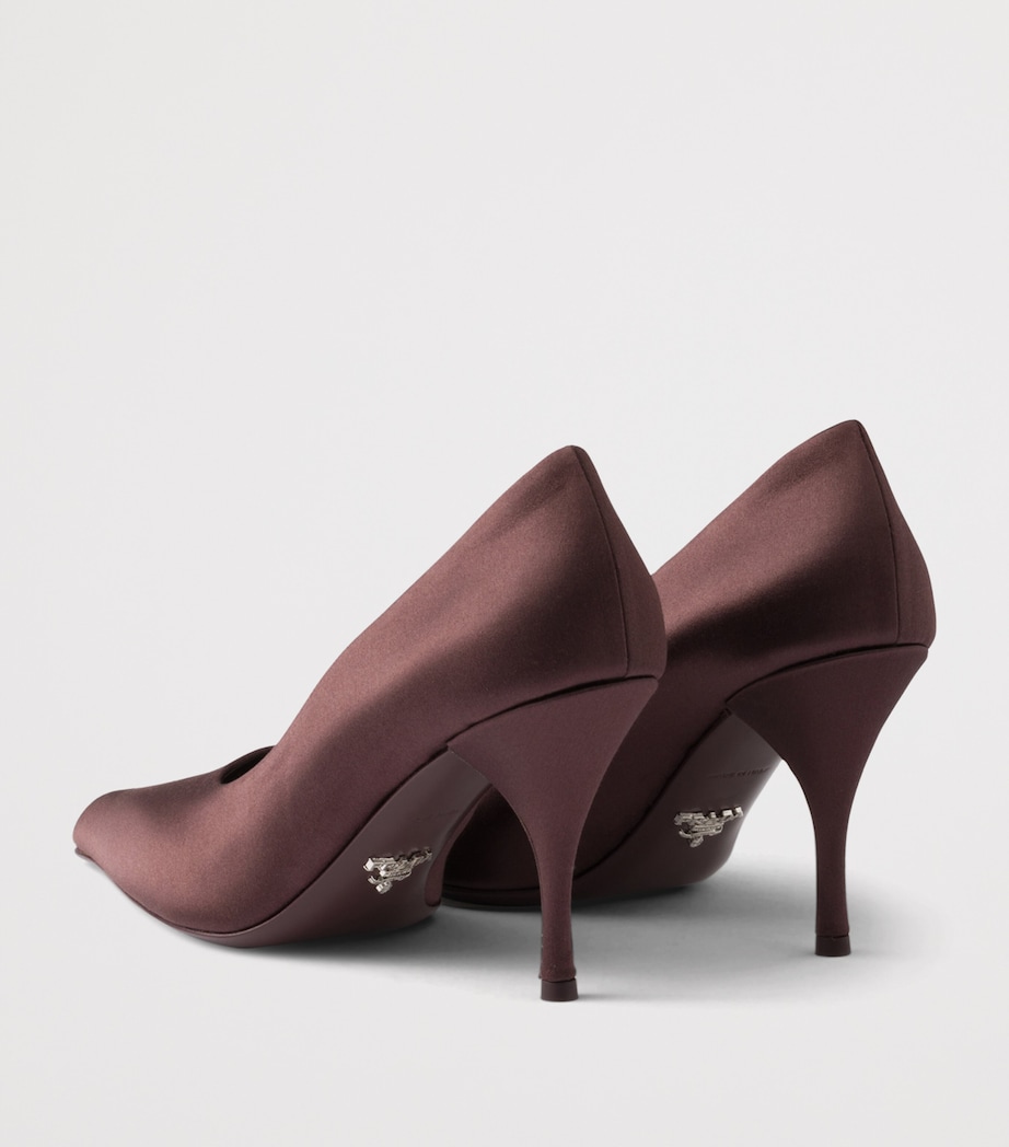 Prada Satin Pumps 85 Burgundy Image 5