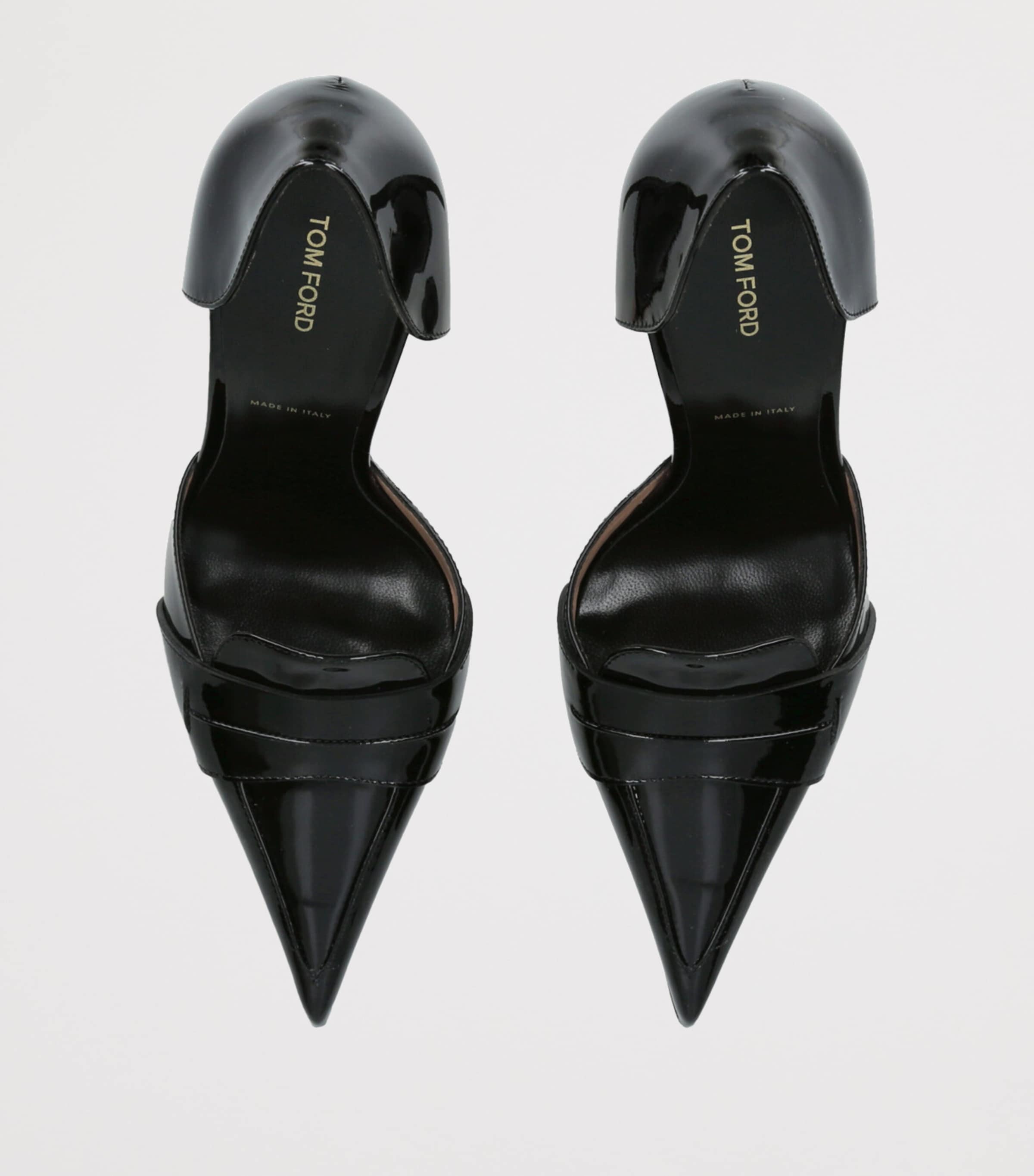 Leather Eva D’Orsay Pumps 105 BLACK Image 4