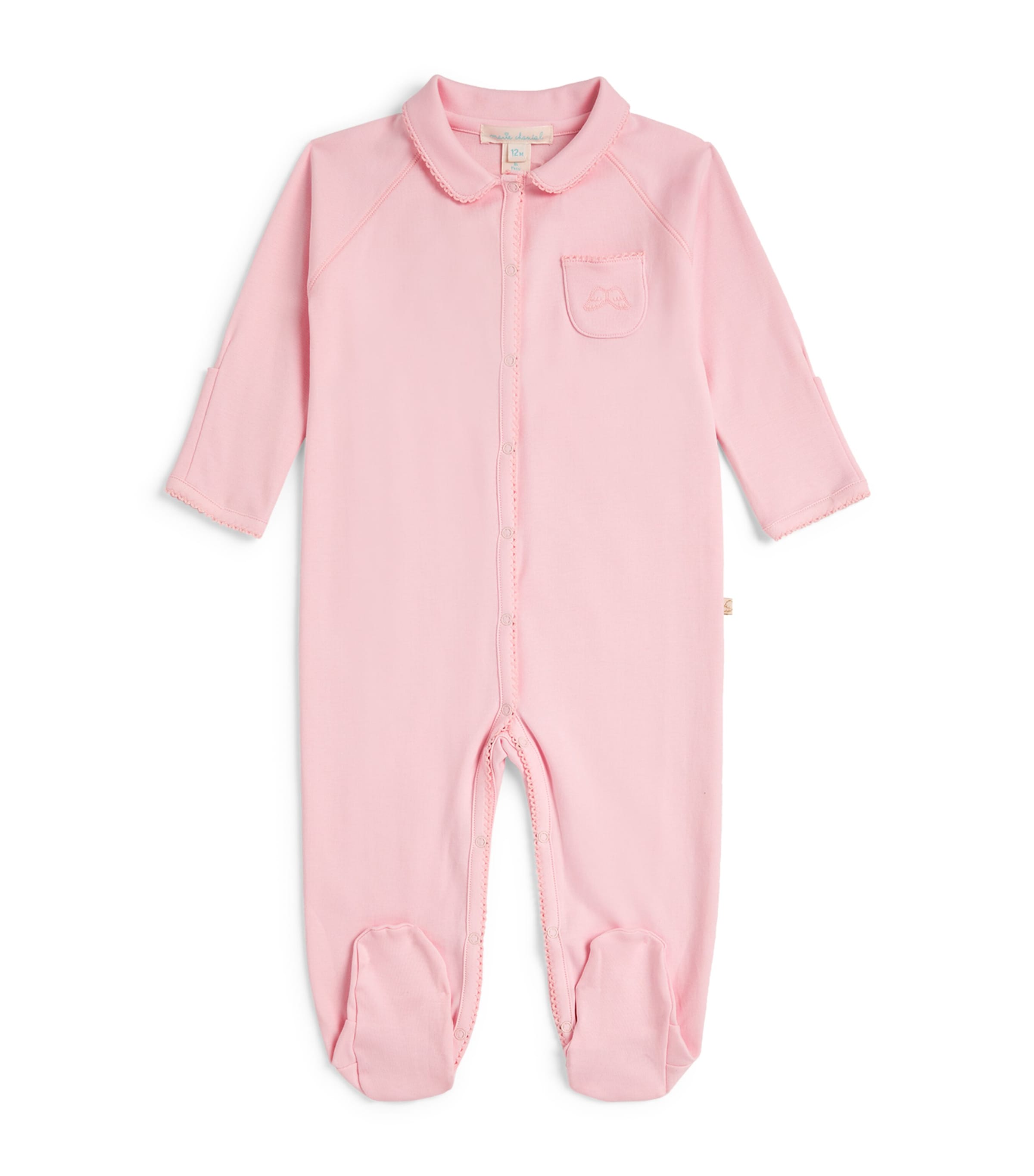 Marie-chantal Angel Wing All-in-one With Mittens In Pink