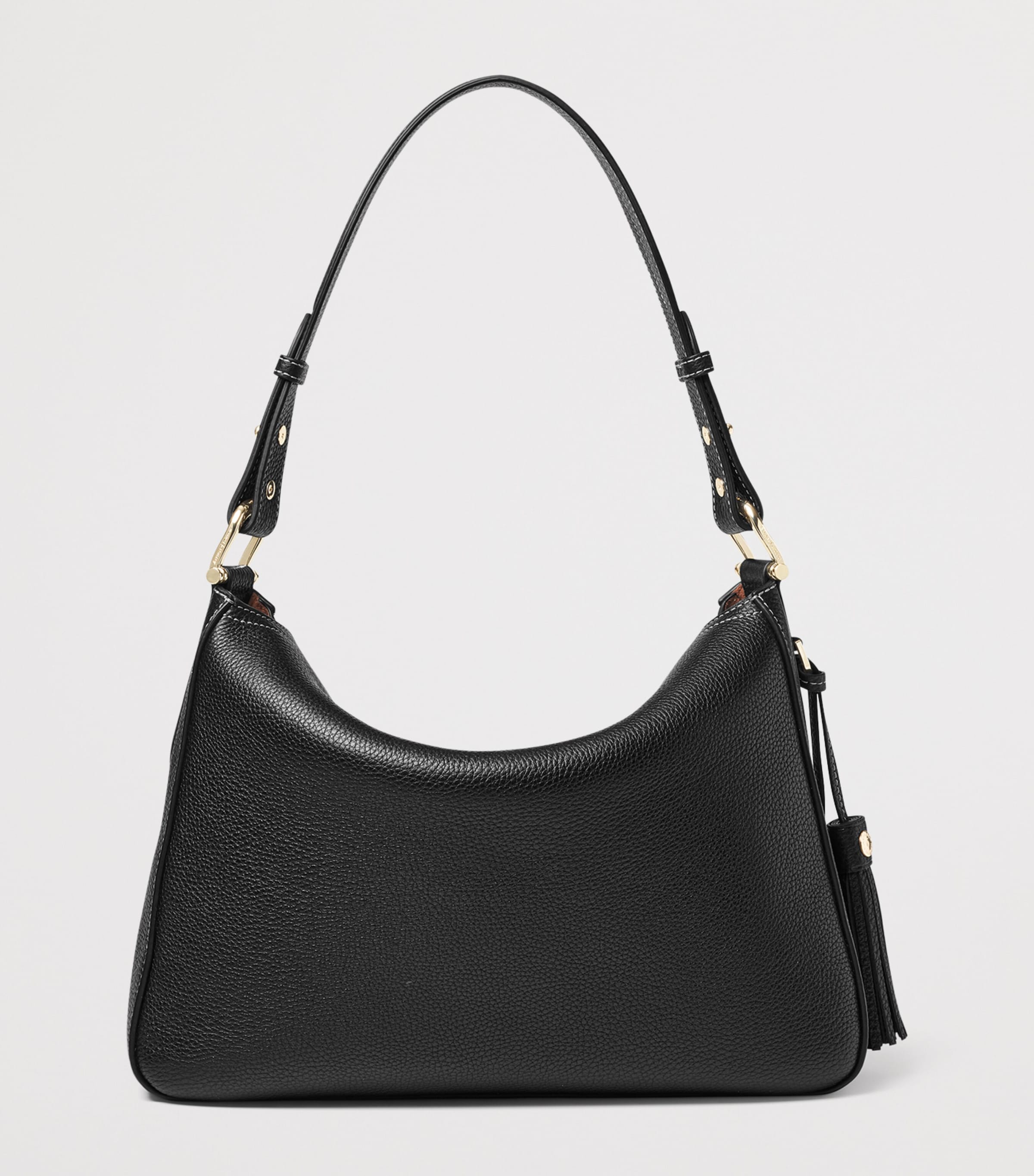 Aspinal Of London Grained Leather Ella Shoulder Bag Black Image 2