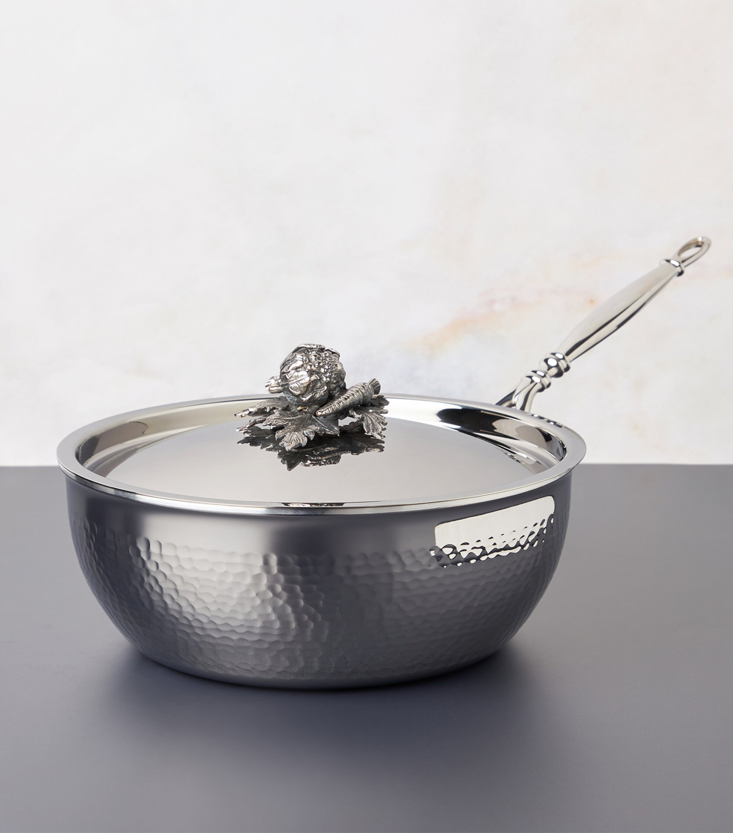 Ruffoni Opus Prima Chef Pan with Lid (24cm) Metallic Image 2