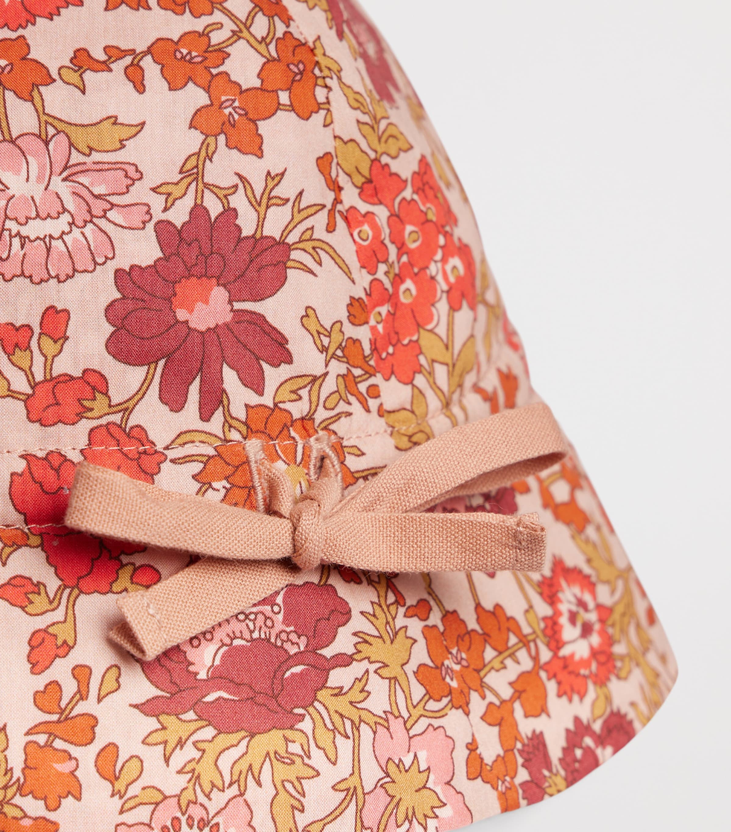 Bonpoint Cotton Floral Bucket Hat Fleurs Rose Image 2