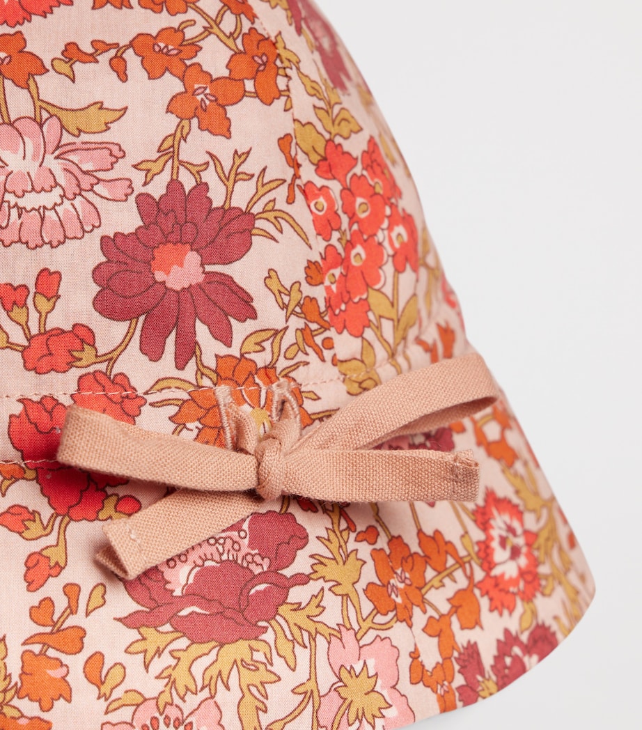 Bonpoint Cotton Floral Bucket Hat Fleurs Rose Image 2