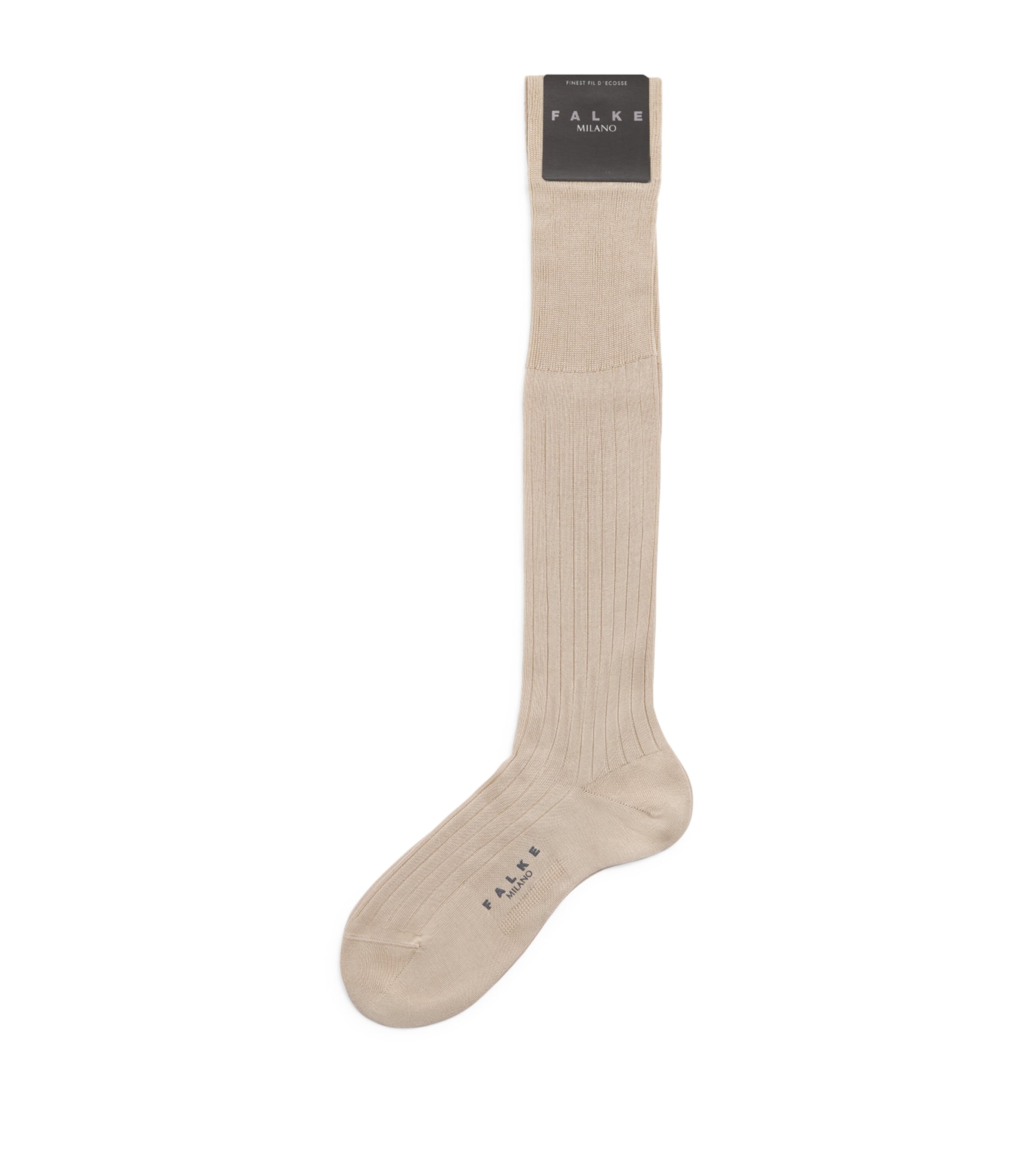 Falke Mens Milano Knee-High Socks Sand Image 1