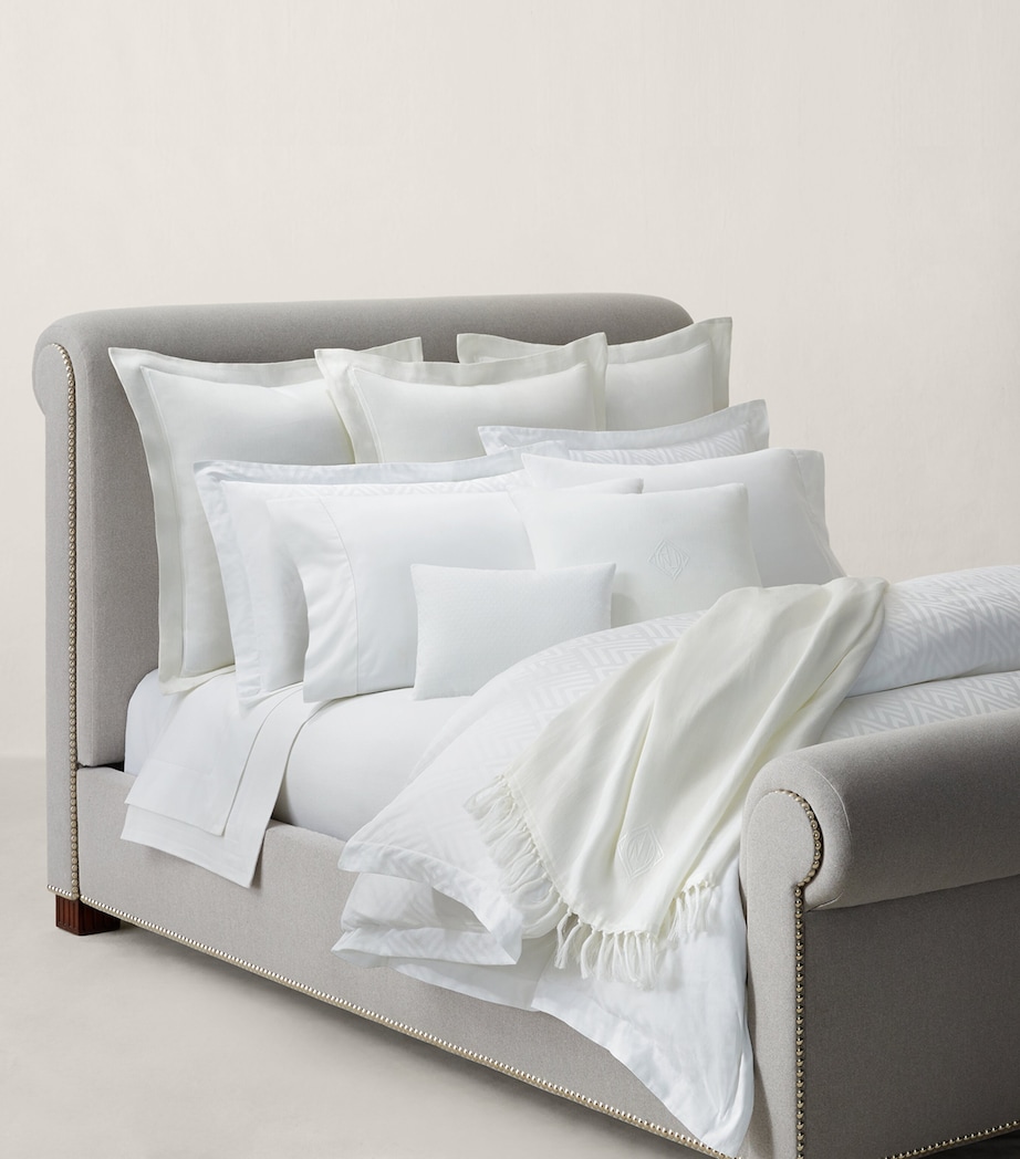 Penthouse Oxford Sham Pillowcase (50cm x 75cm) WHITE Image 1