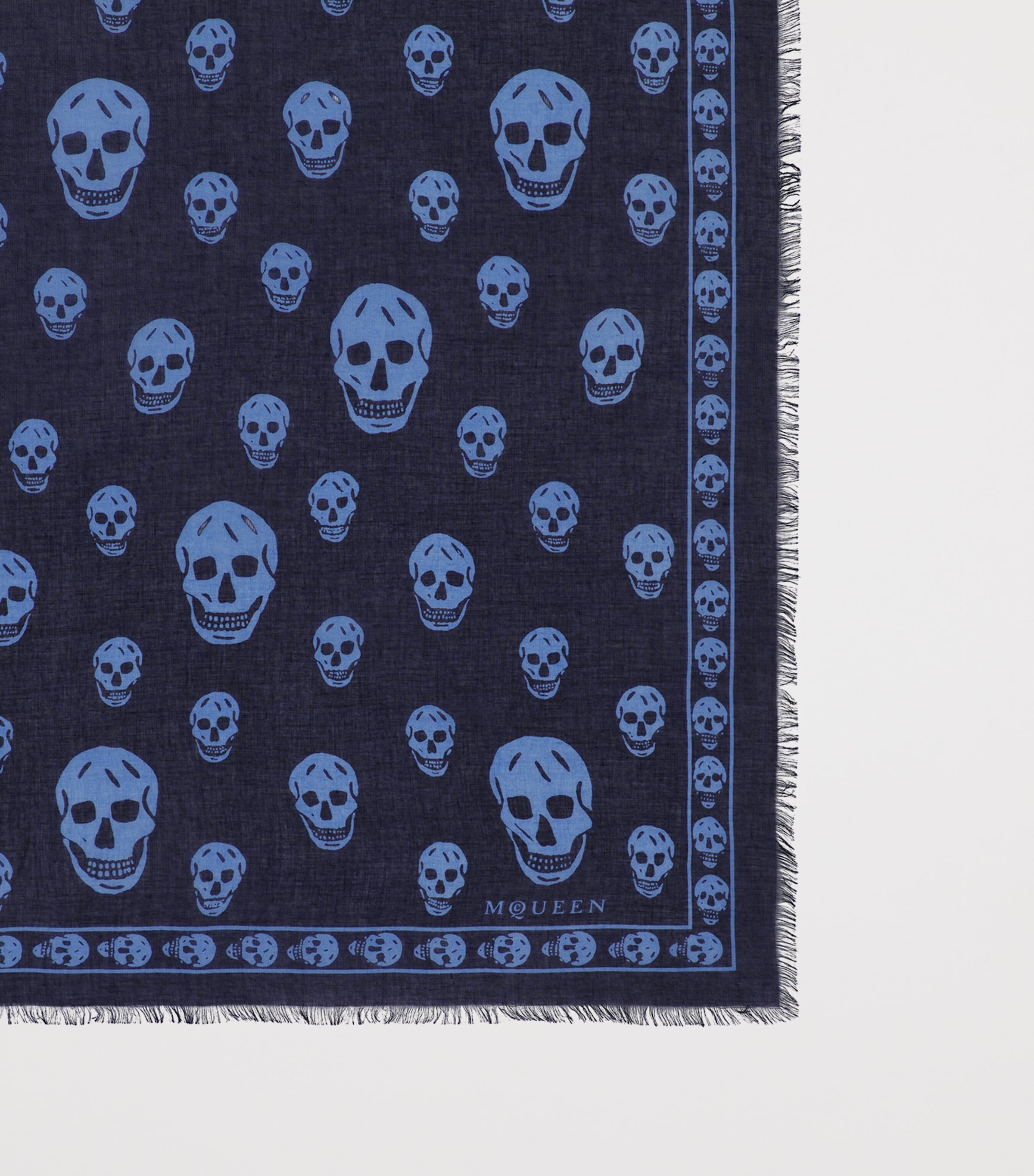 McQueen Modal-Silk Skull Scarf Image 2