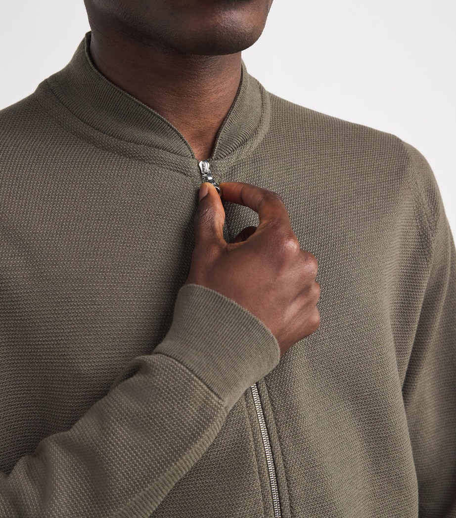 Extra Fine Merino Wool 16.Singular Bomber Jacket MANSFIELD GREEN Image 6