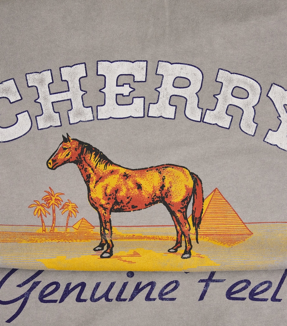 Cherry Los Angeles Mens Cotton Palamino Pocket T-Shirt Light Charcoal Image 6