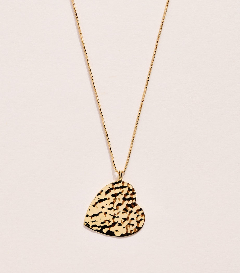 Jennifer Meyer Yellow Gold Hammered Heart Necklace Yellow Gold Image 5