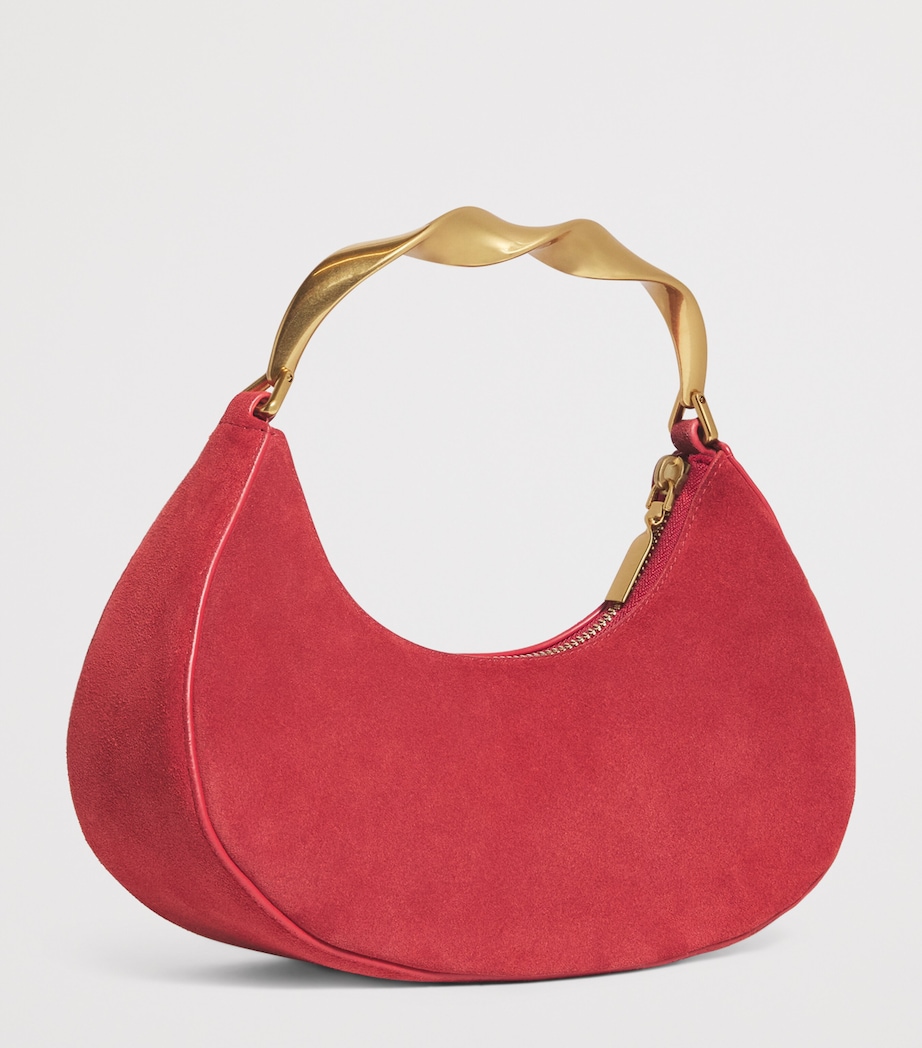 Suede Nixi Top-Handle Bag CRIMSON Image 3